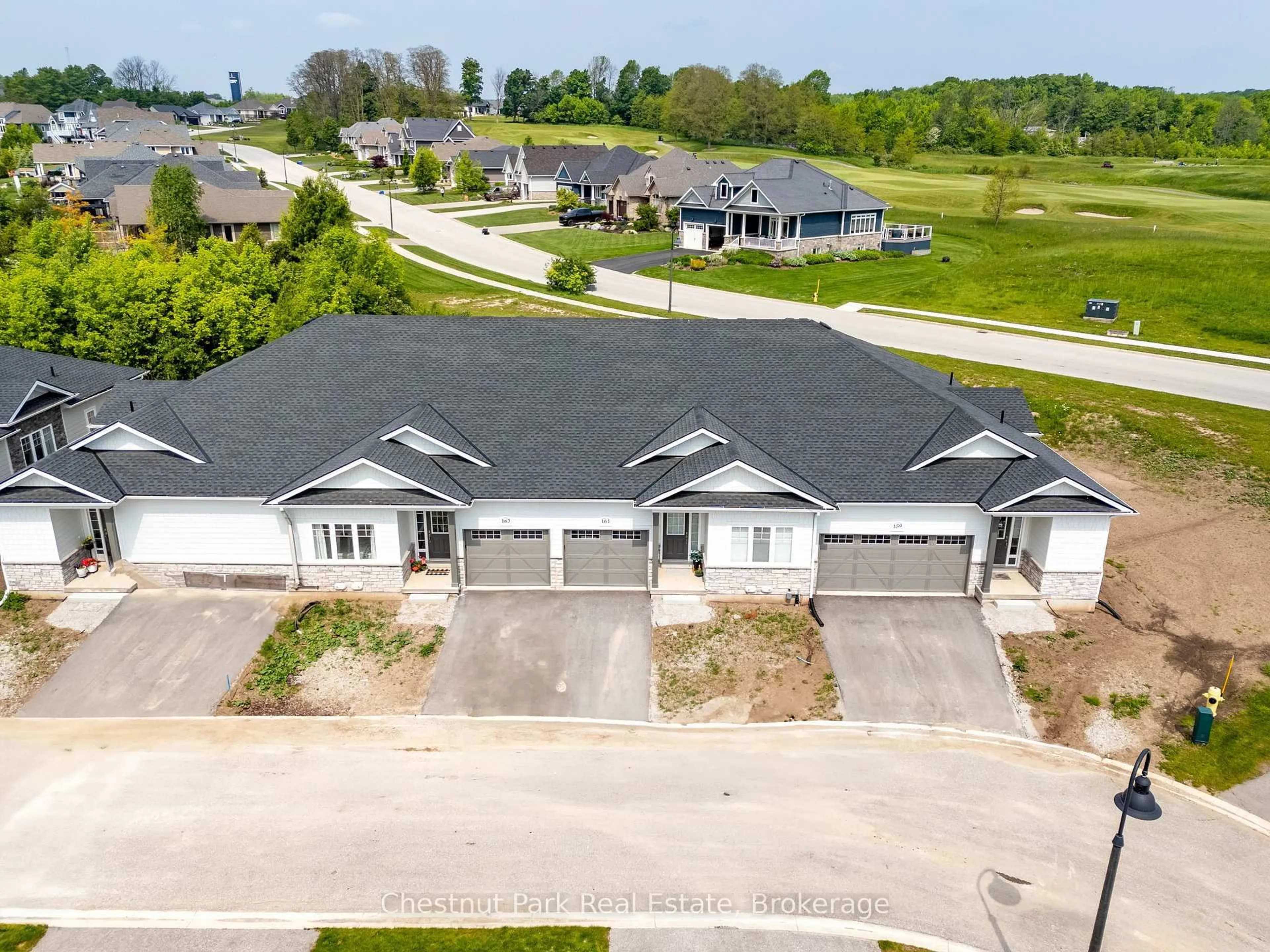 A pic from outside/outdoor area/front of a property/back of a property/a pic from drone, street for 161 Hawthorn Cres, Georgian Bluffs Ontario N0H 1S0