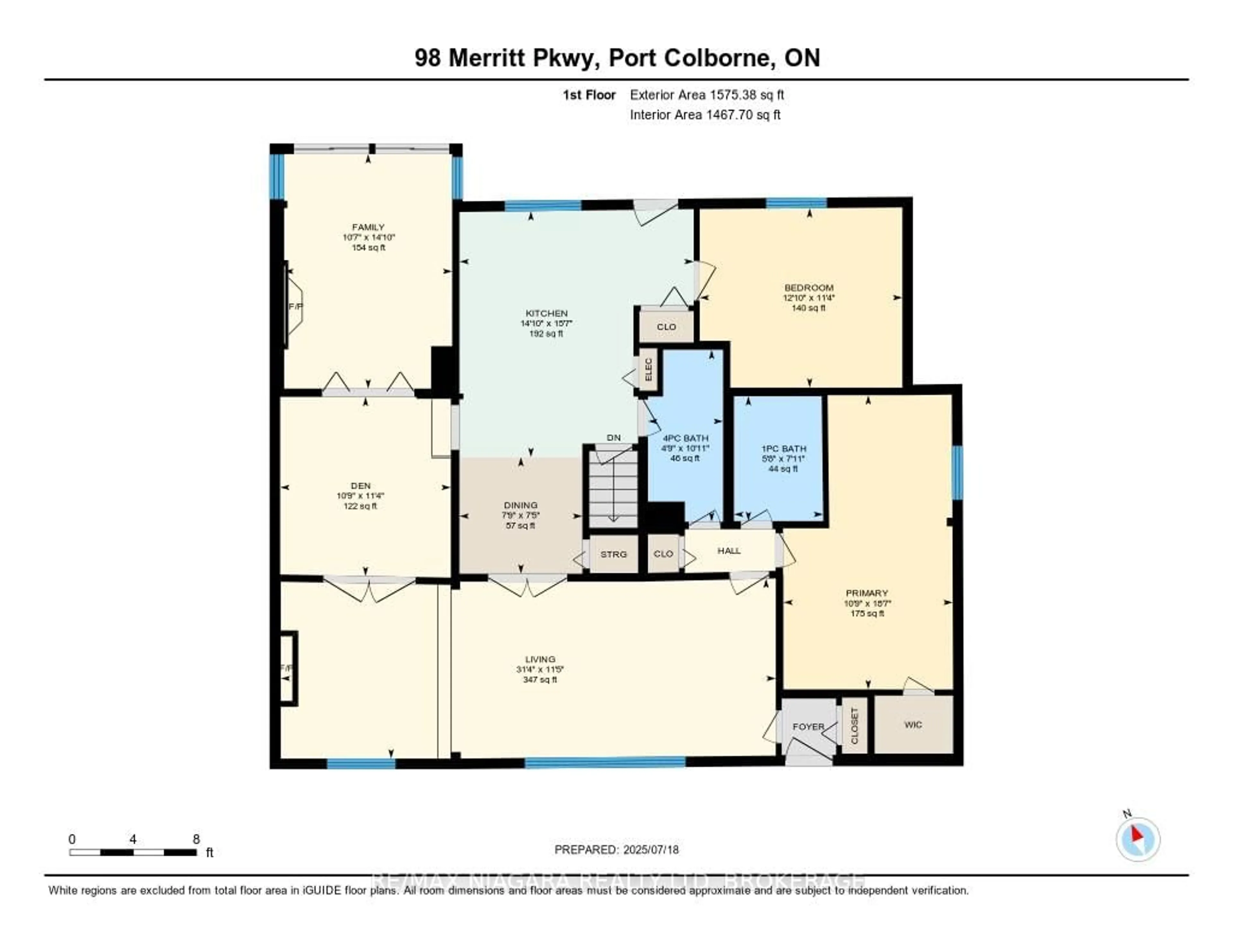 Floor plan for 98 Merritt Pkwy, Port Colborne Ontario L3K 3Y1