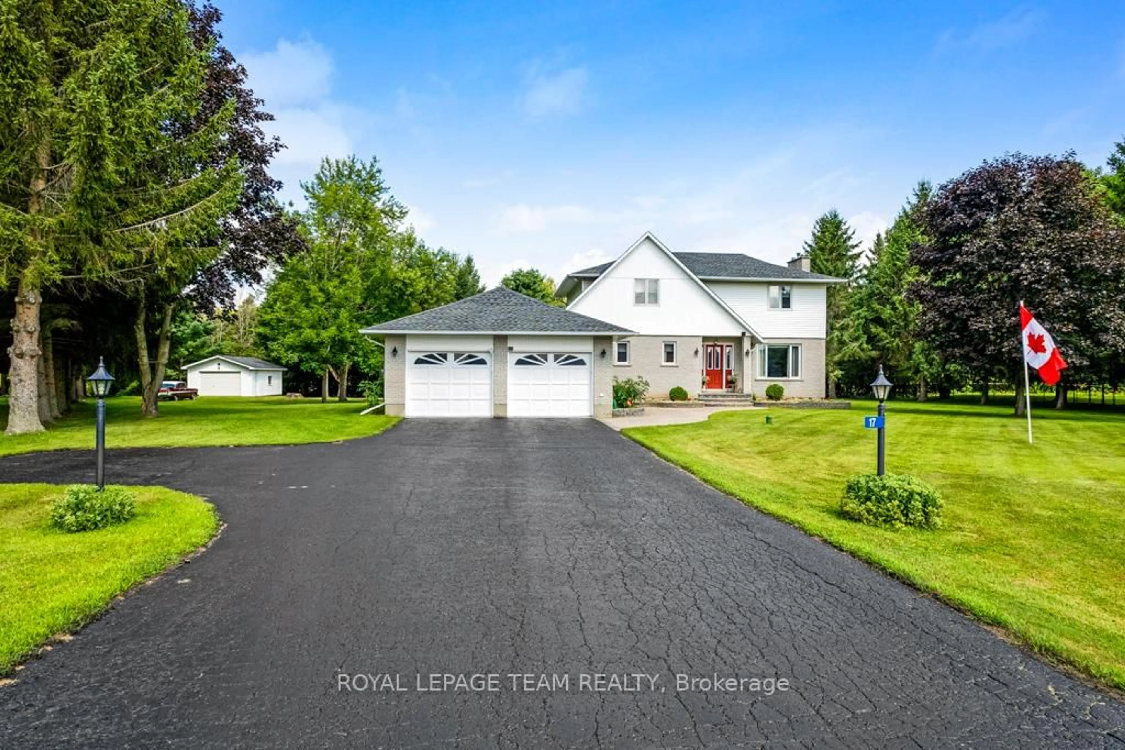 A pic from outside/outdoor area/front of a property/back of a property/a pic from drone, water/lake/river/ocean view for 17 MARIC Tr, North Grenville Ontario K0G 1J0