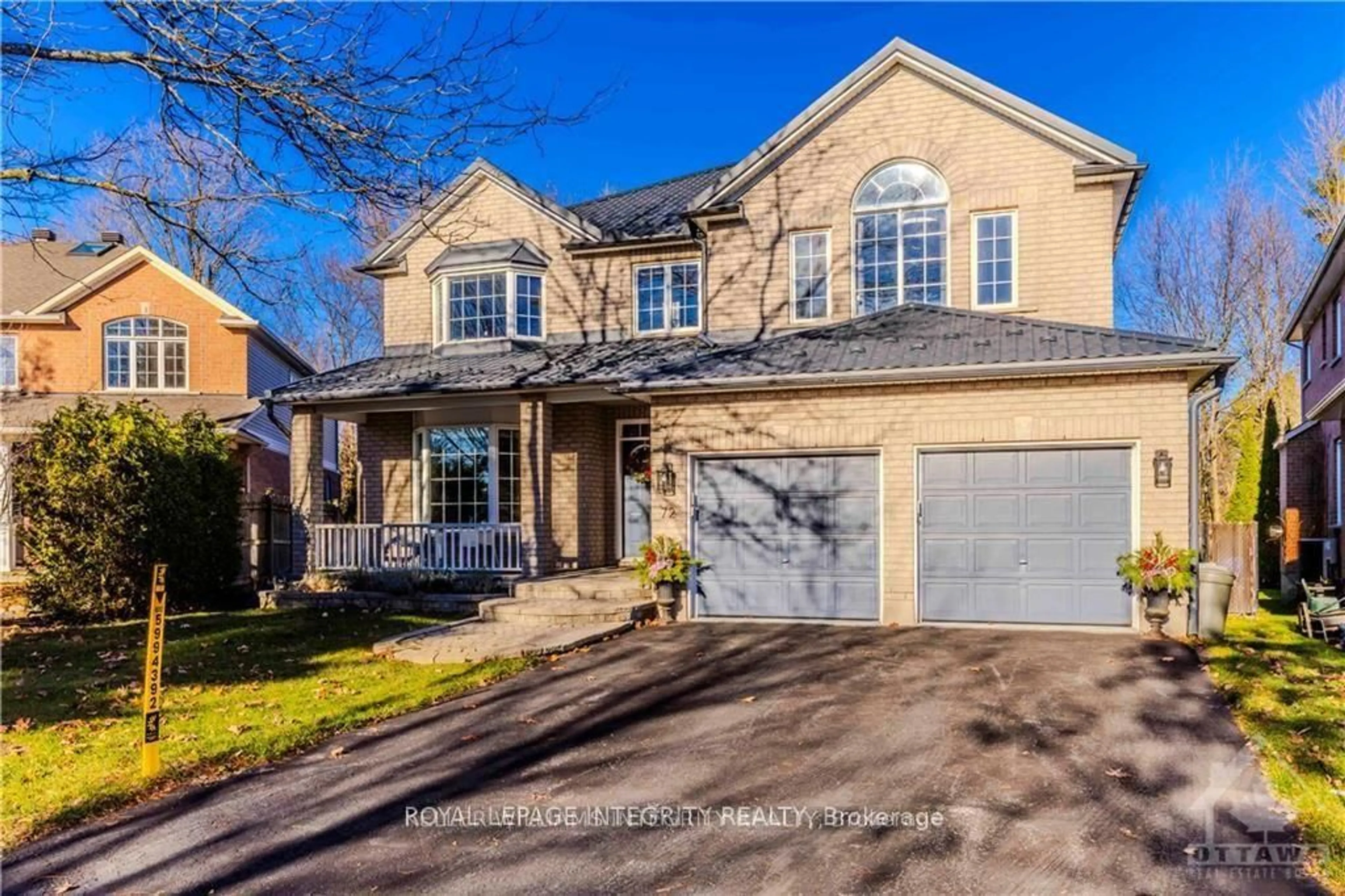 Home with brick exterior material, street for 72 Kenins Cres, Kanata Ontario K2K 3E4