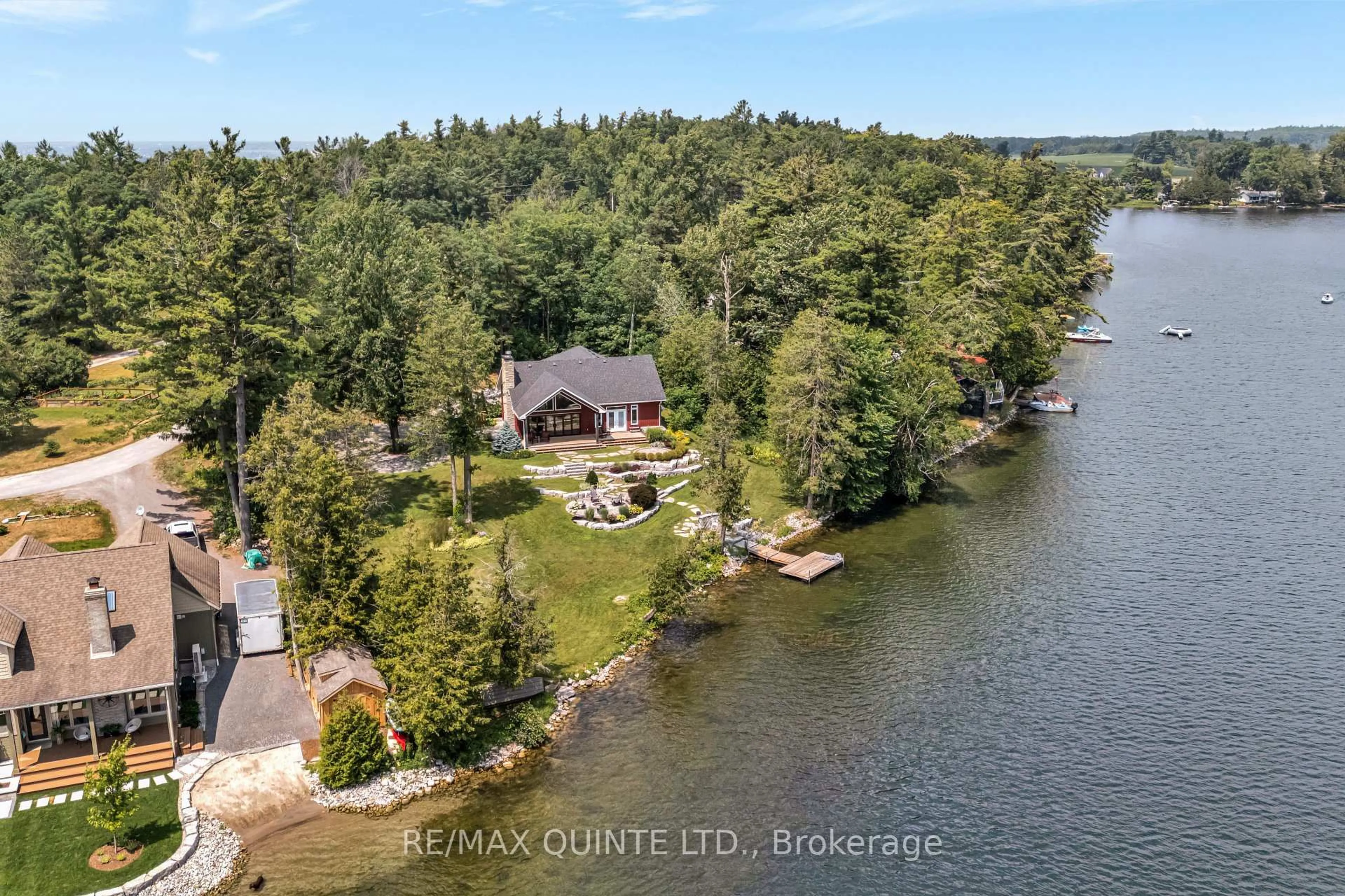 A pic from outside/outdoor area/front of a property/back of a property/a pic from drone, water/lake/river/ocean view for 50 Shier Lane, Stirling Ontario K0K 3E0