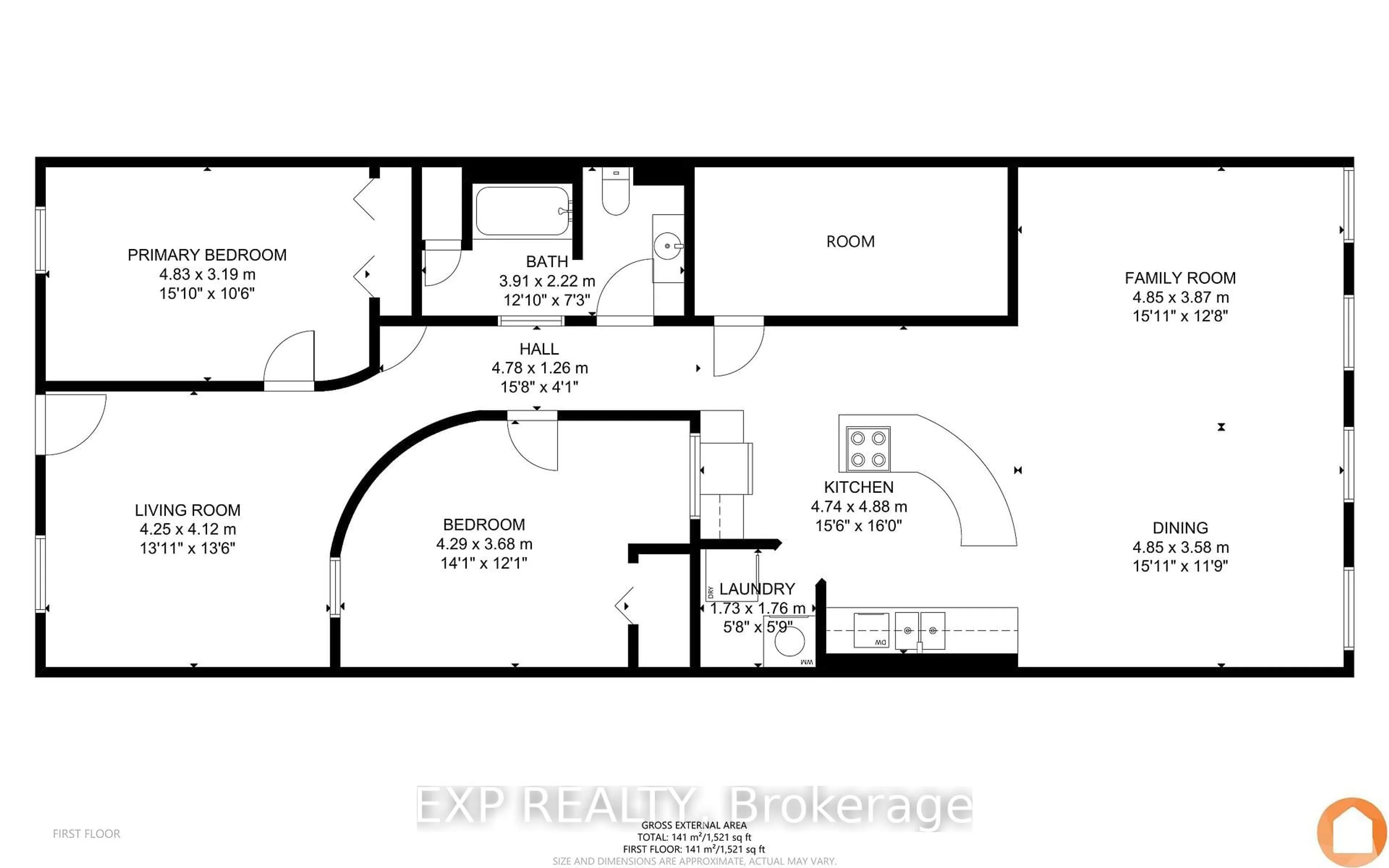 Floor plan for 393 Front St #1, Belleville Ontario K8N 2Z9