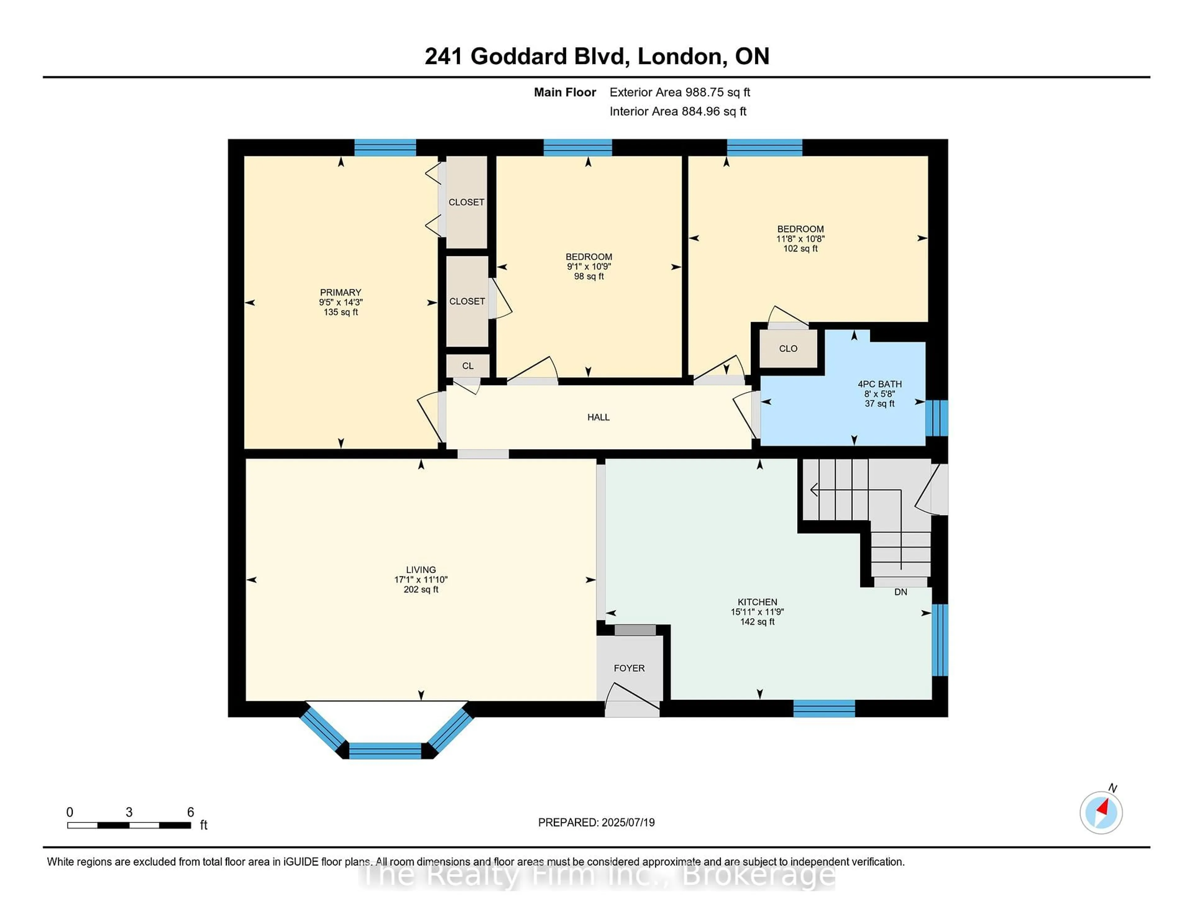 Floor plan for 241 Goddard Blvd, London East Ontario N5W 4Z9