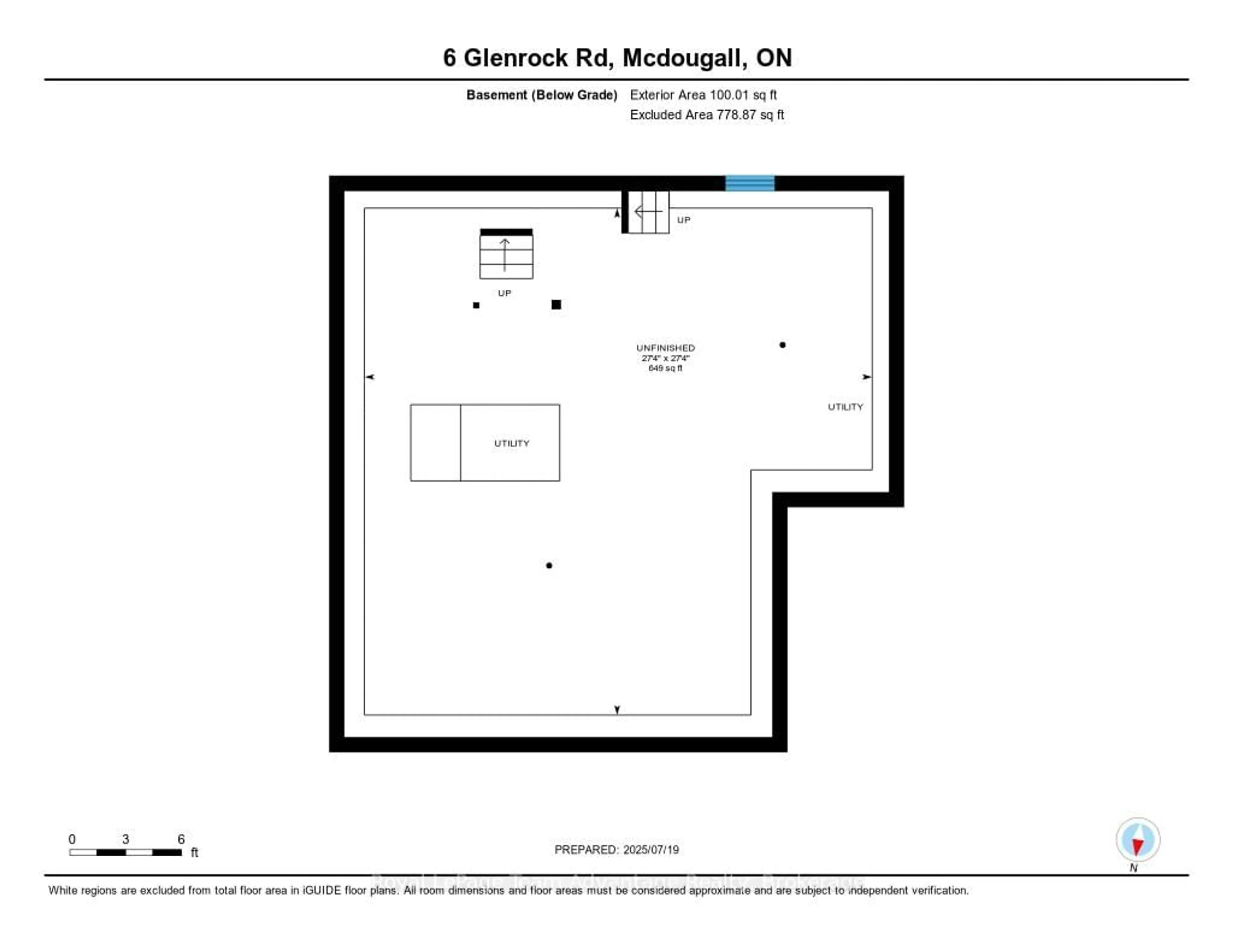 Floor plan for 6 Glenrock Rd, McDougall Ontario P0G 1G0