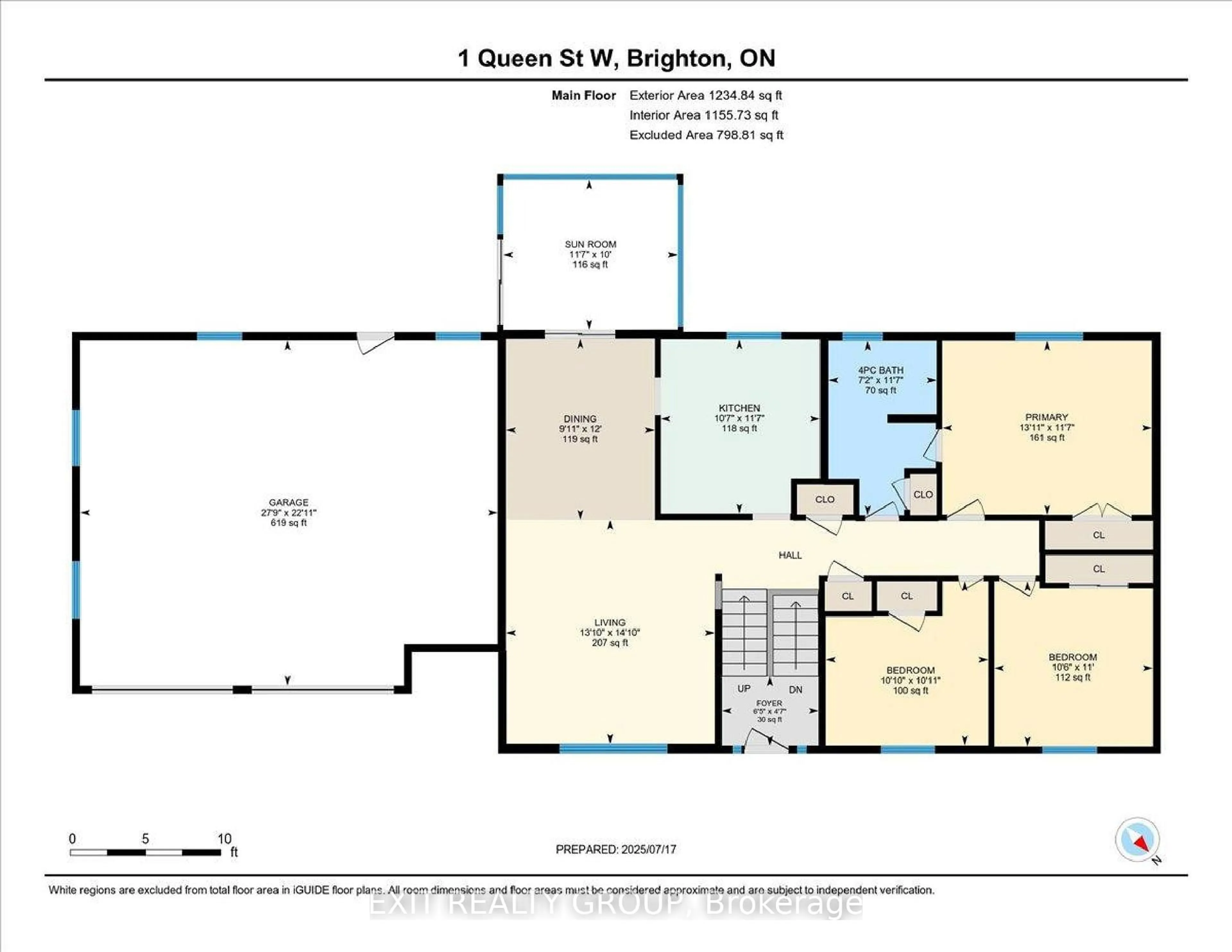 Floor plan for 1 Queen St, Brighton Ontario K0K 1H0