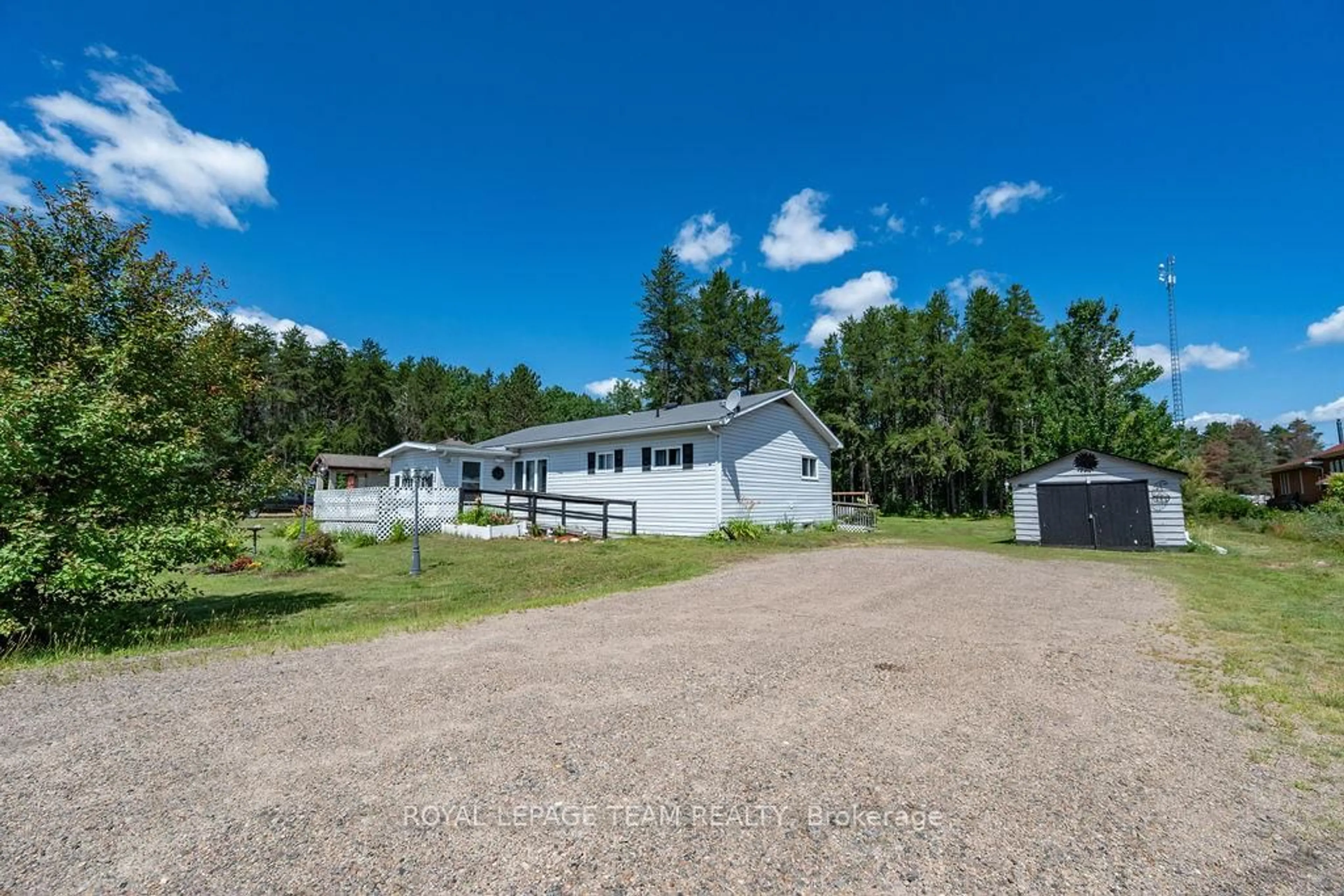 A pic from outside/outdoor area/front of a property/back of a property/a pic from drone, unknown for 25280 Highway 60 Highway, South Algonquin Ontario K0J 2C0