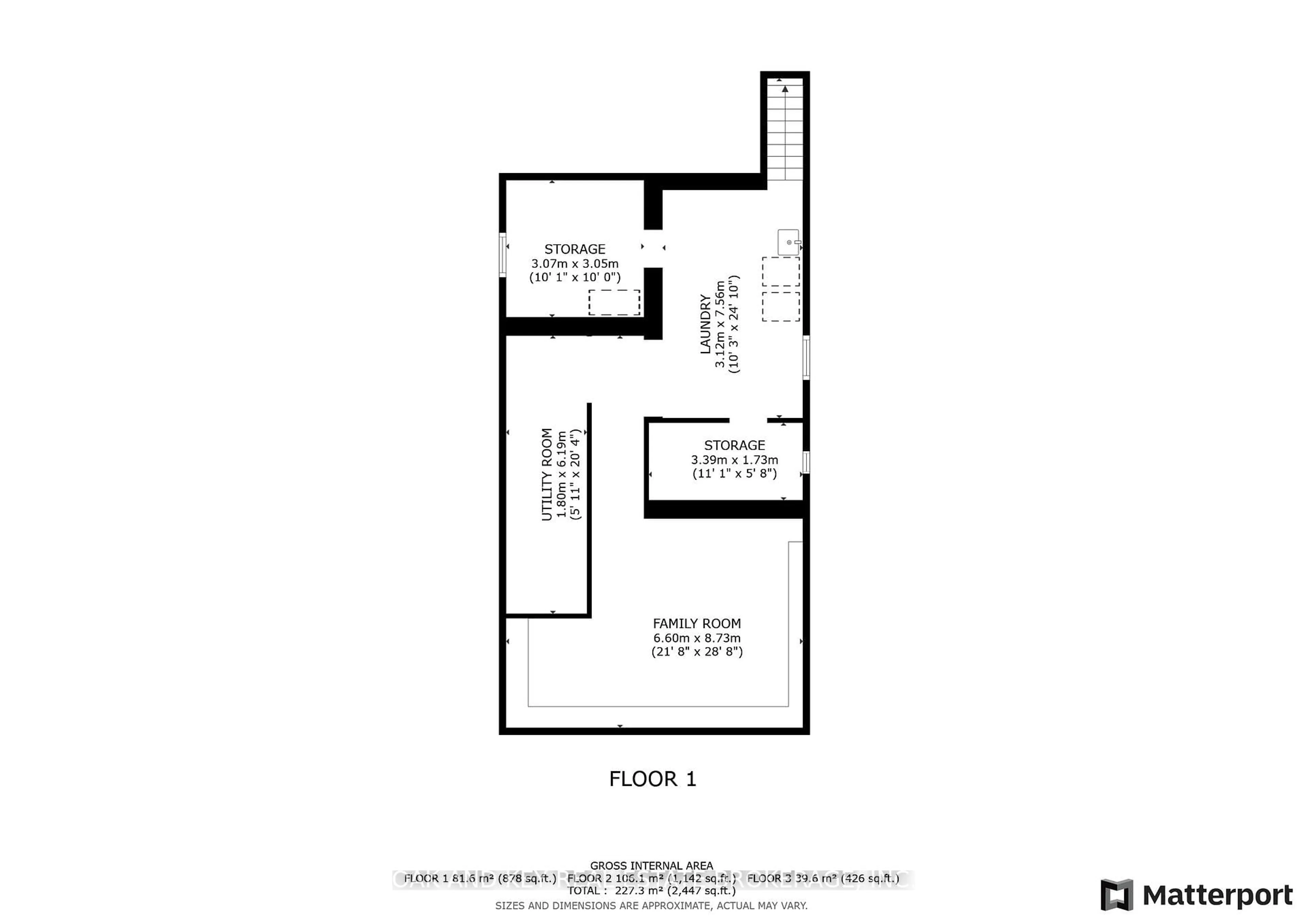 Floor plan for 121 Sackville St, London East Ontario N5Z 2E5