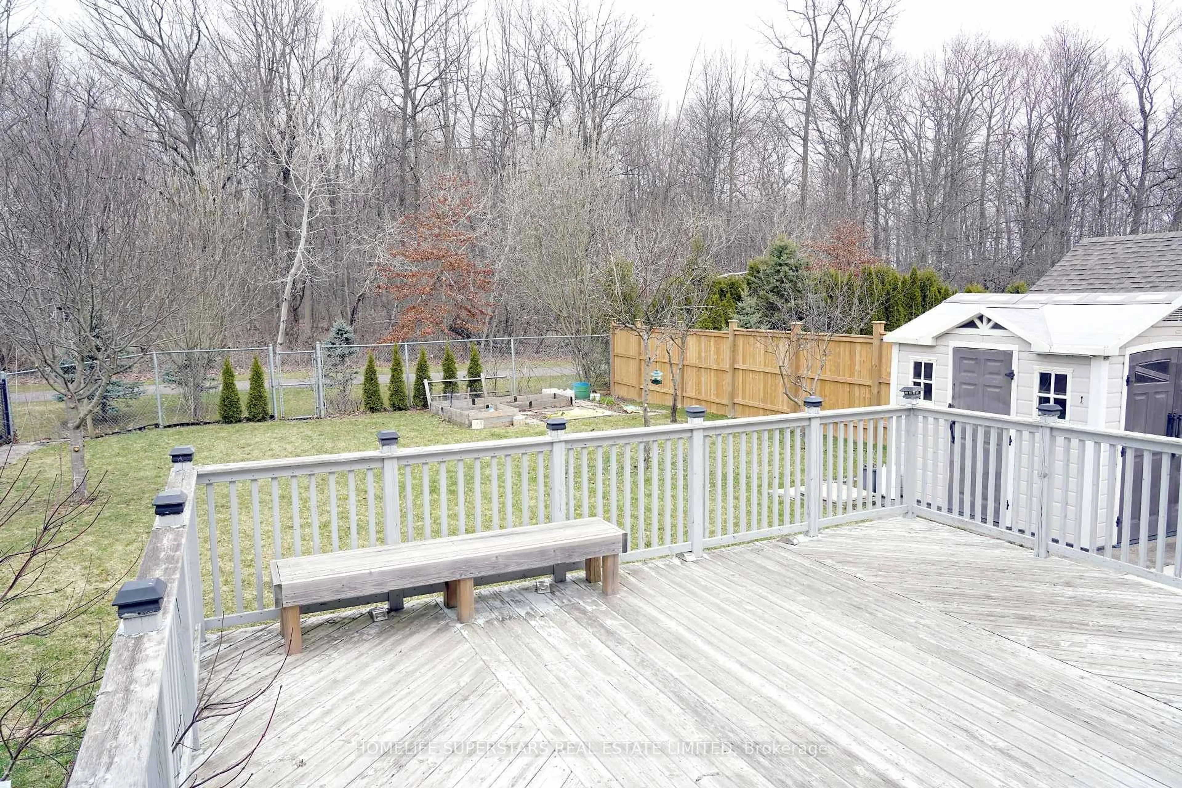 Patio, forest/trees view for 6537 St Michael Ave, Niagara Falls Ontario L2H 0C6