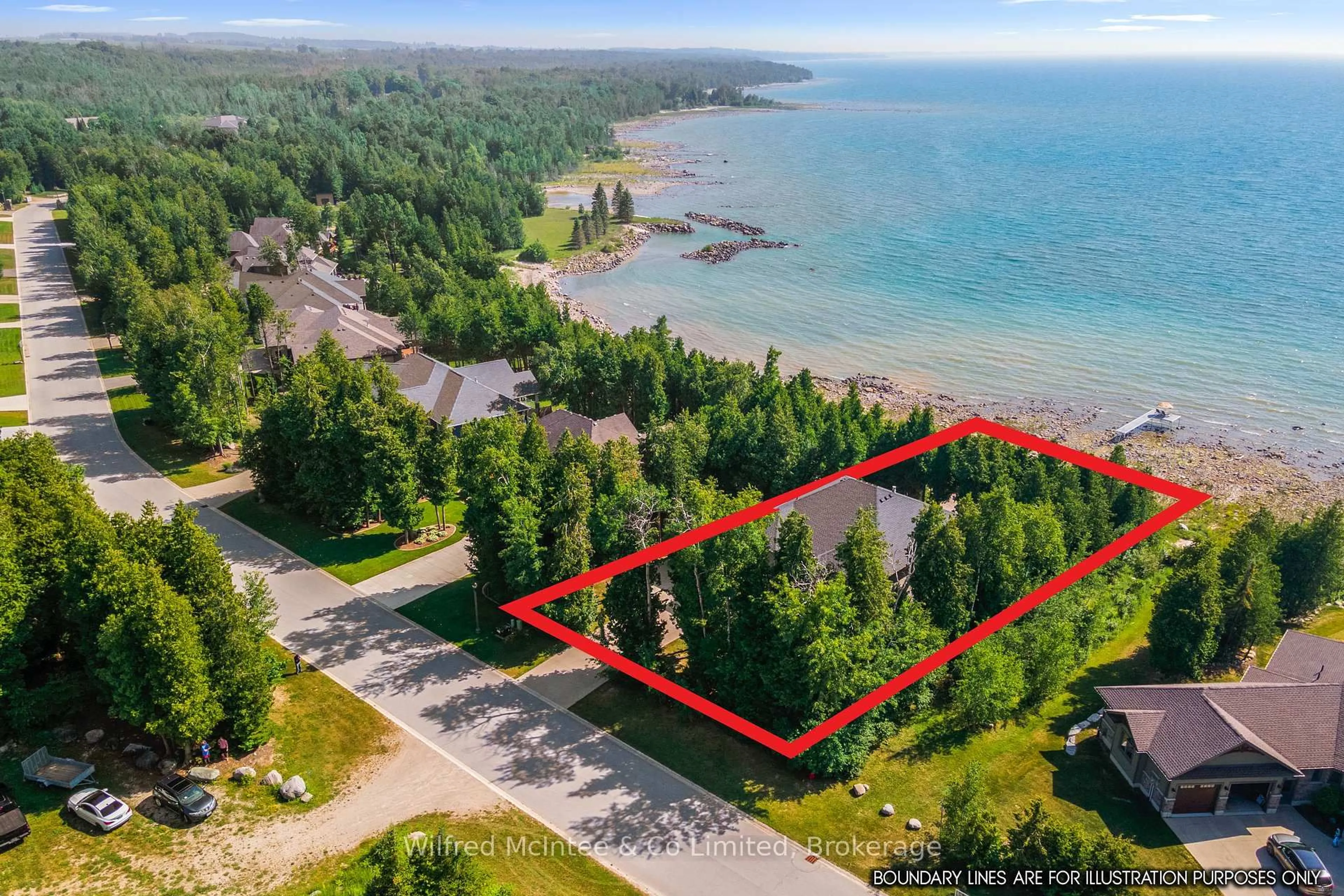 A pic from outside/outdoor area/front of a property/back of a property/a pic from drone, water/lake/river/ocean view for 159 Upper Lorne Beach Rd, Kincardine Ontario N0G 2T0