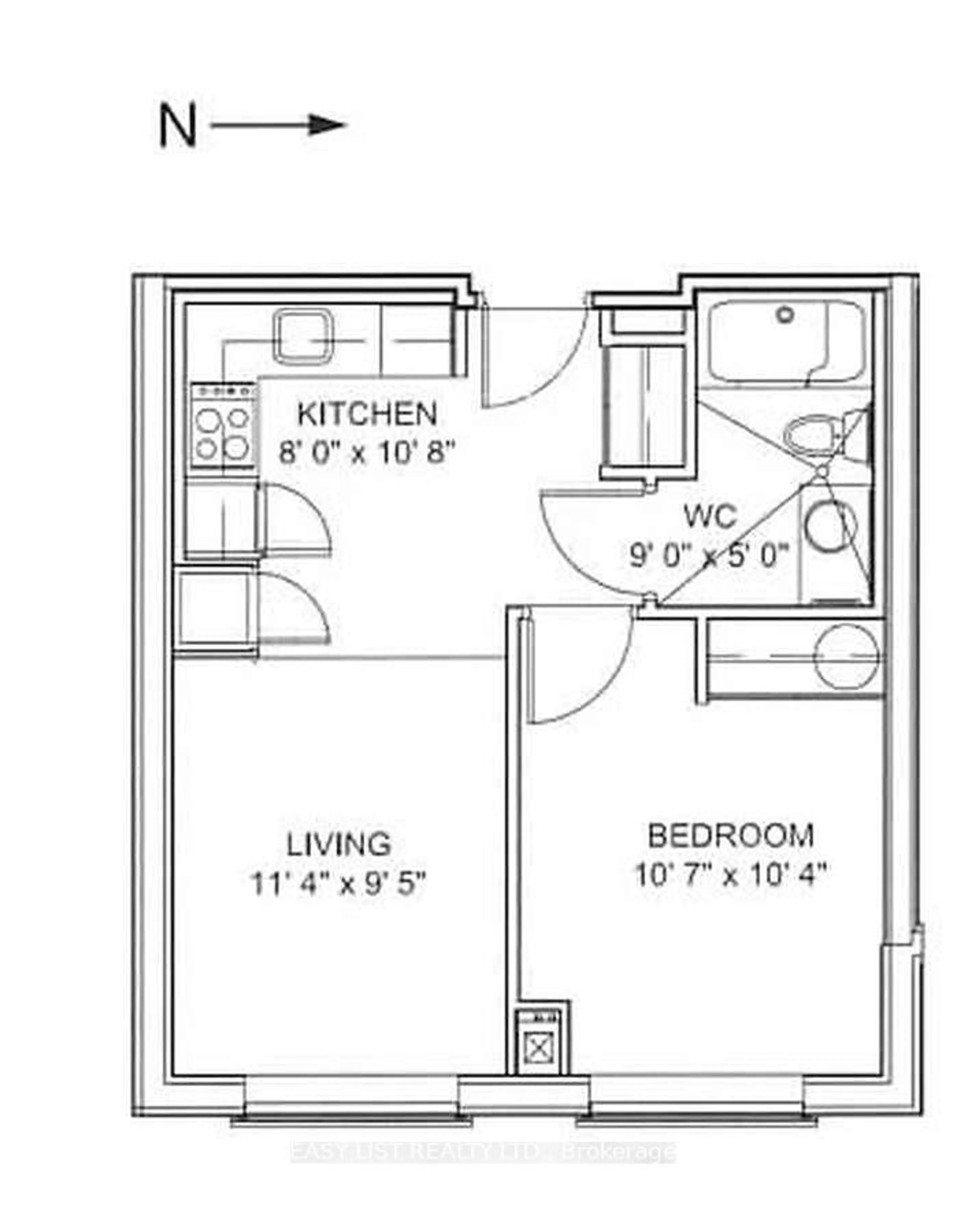 Floor plan for 240 Chapel St #325, Cobourg Ontario K9A 0E3