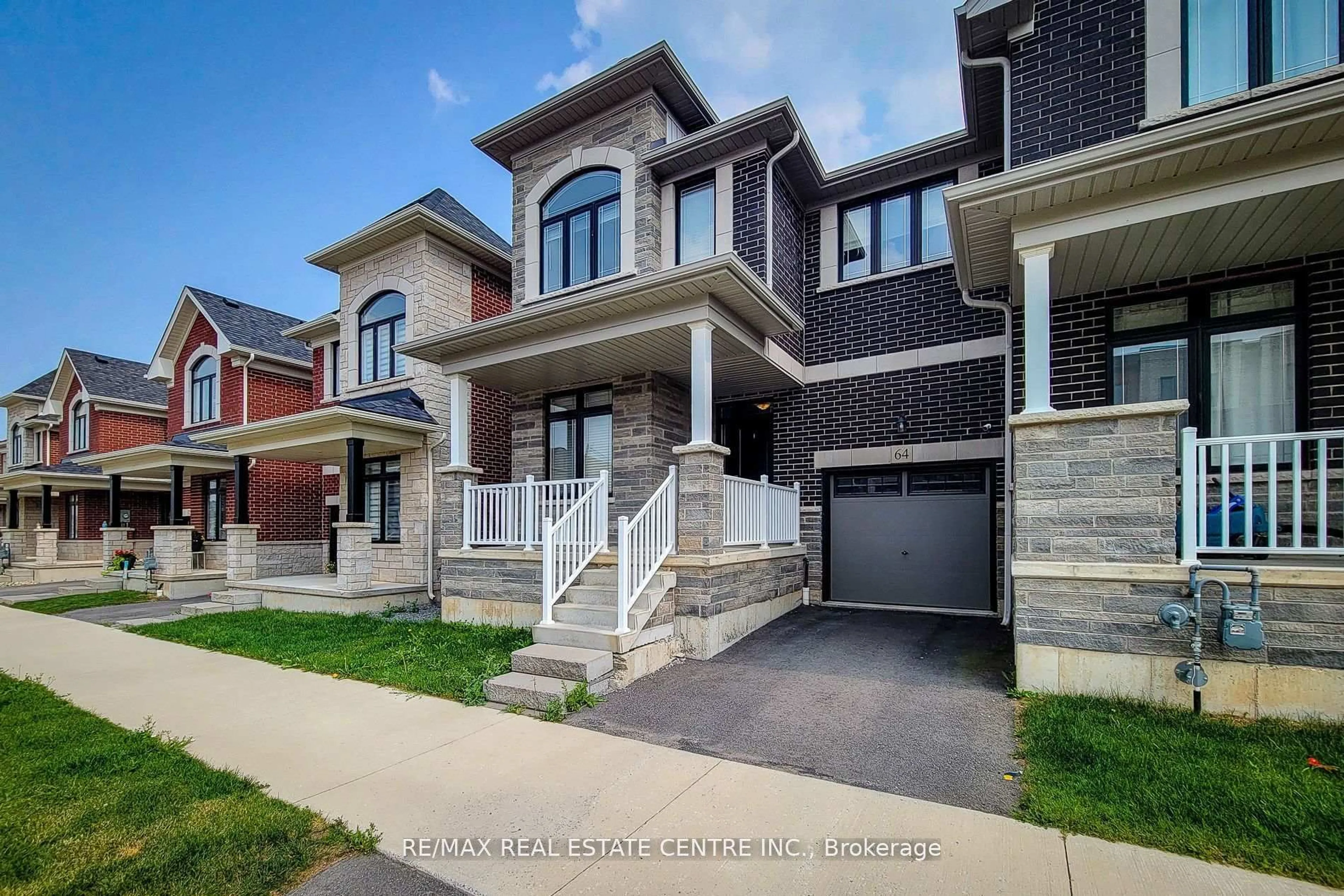 Home with brick exterior material, street for 64 Great Falls Blvd, Hamilton Ontario L8B 1Y5