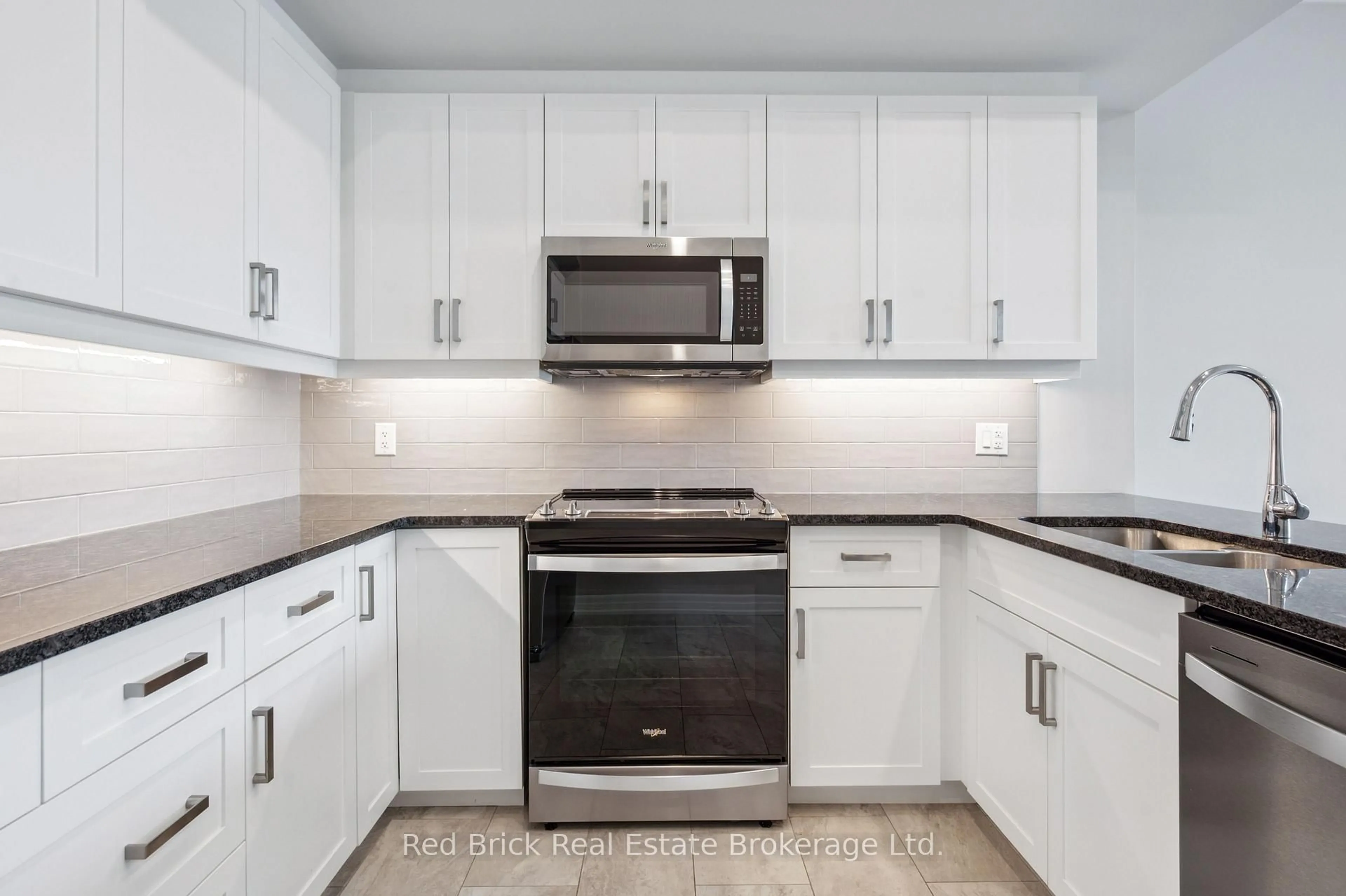 Standard kitchen, ceramic/tile floor for 1880 Gordon St #208, Guelph Ontario N1L 0P5