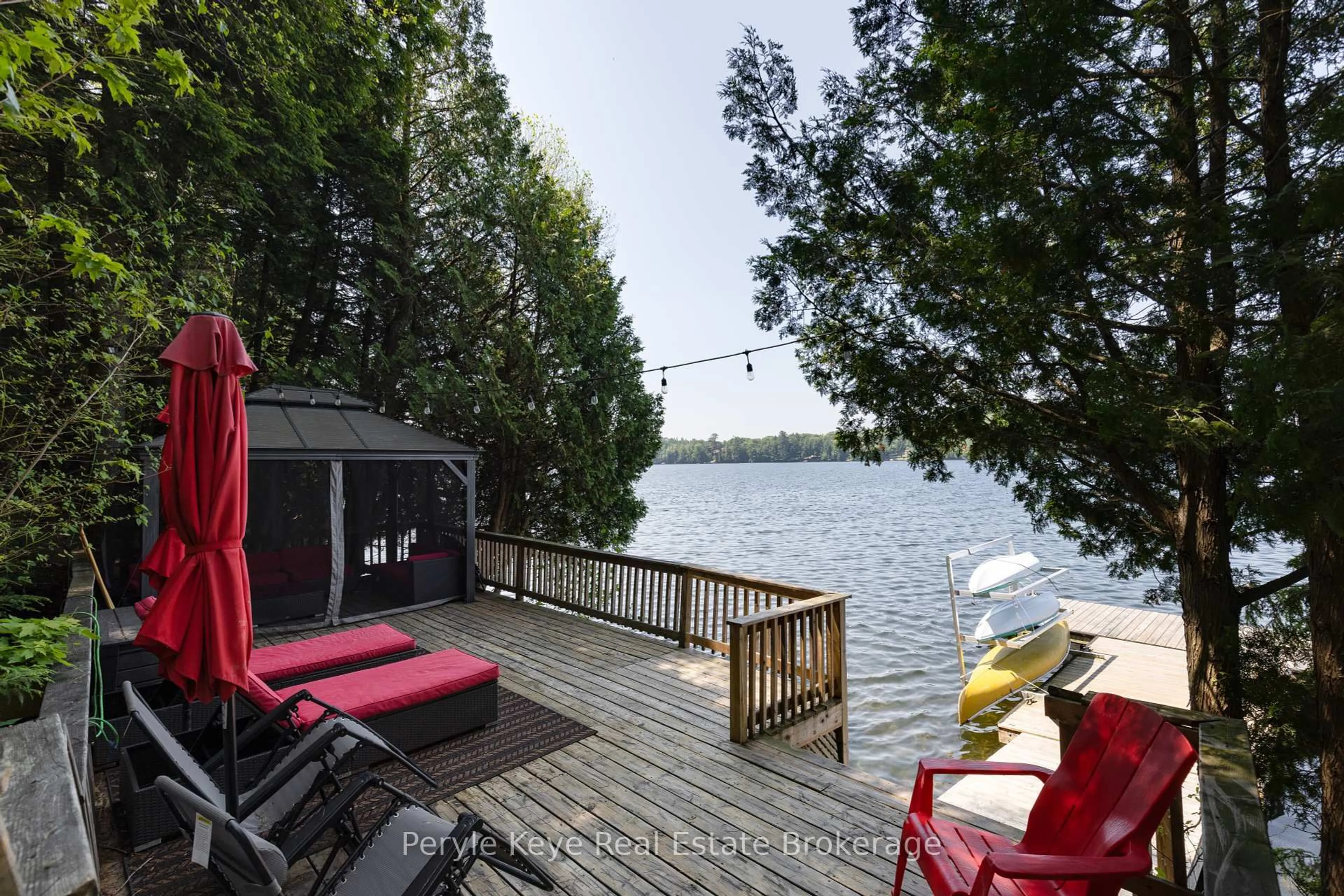 Patio, water/lake/river/ocean view for 110 Skyline Dr, Armour Ontario P0A 1J0