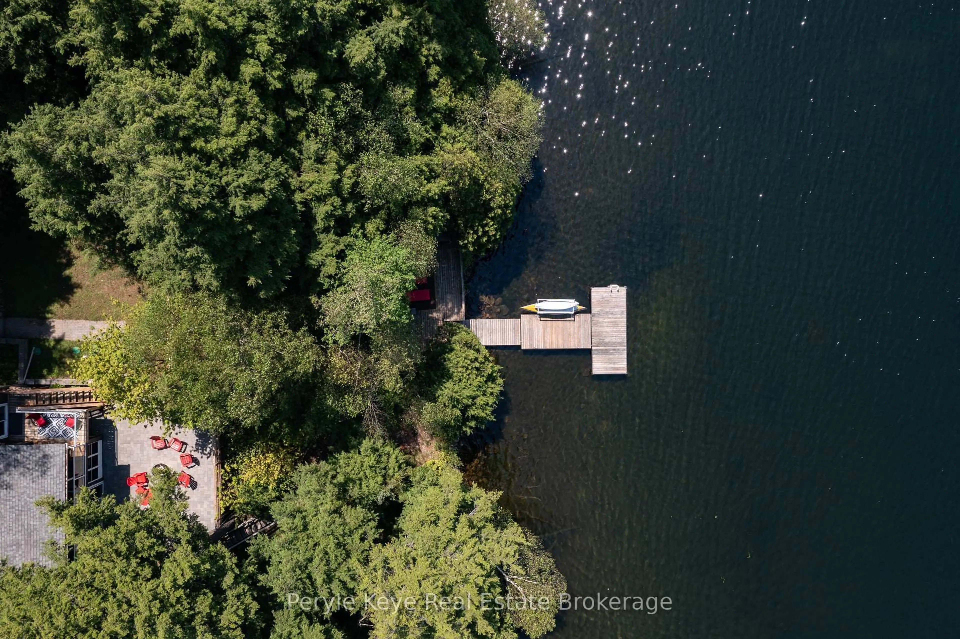 A pic from outside/outdoor area/front of a property/back of a property/a pic from drone, water/lake/river/ocean view for 110 Skyline Dr, Armour Ontario P0A 1J0