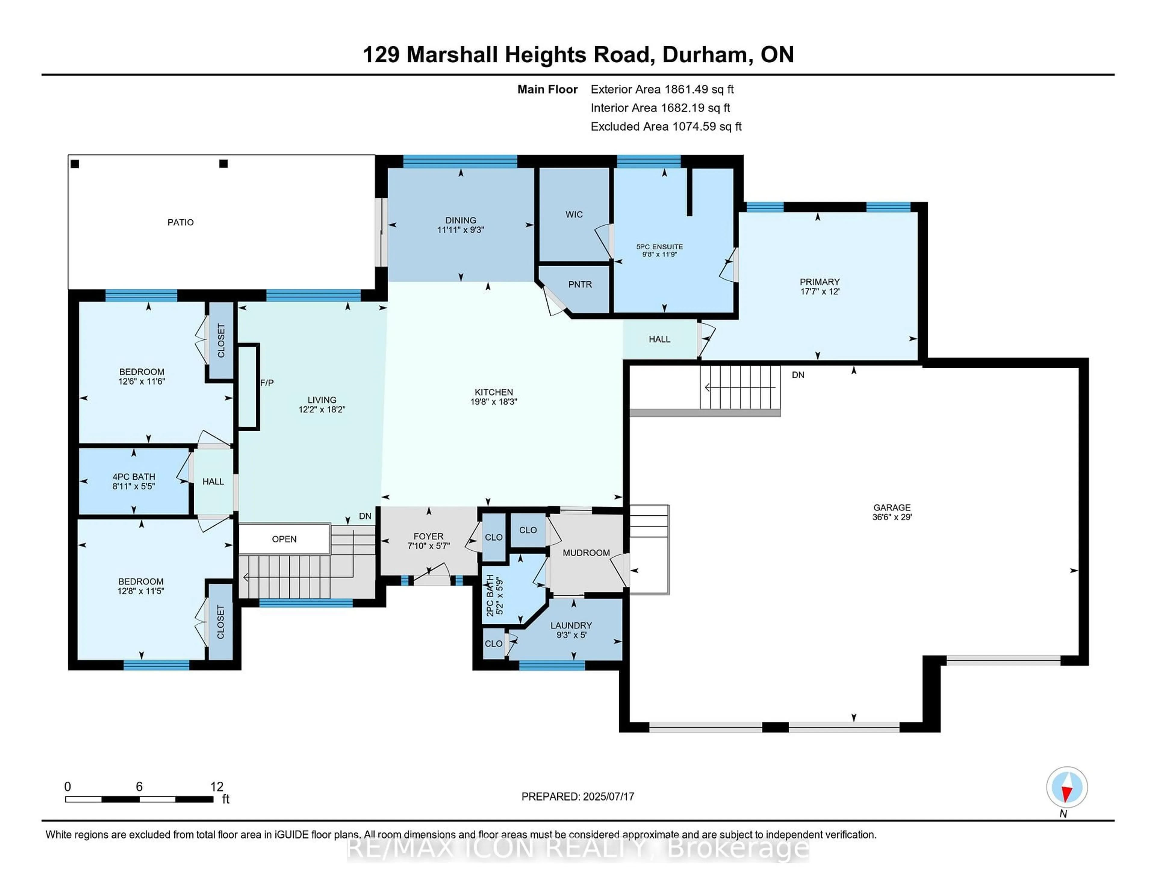 Floor plan for 129 Marshall Heights Rd, West Grey Ontario N0G 1R0