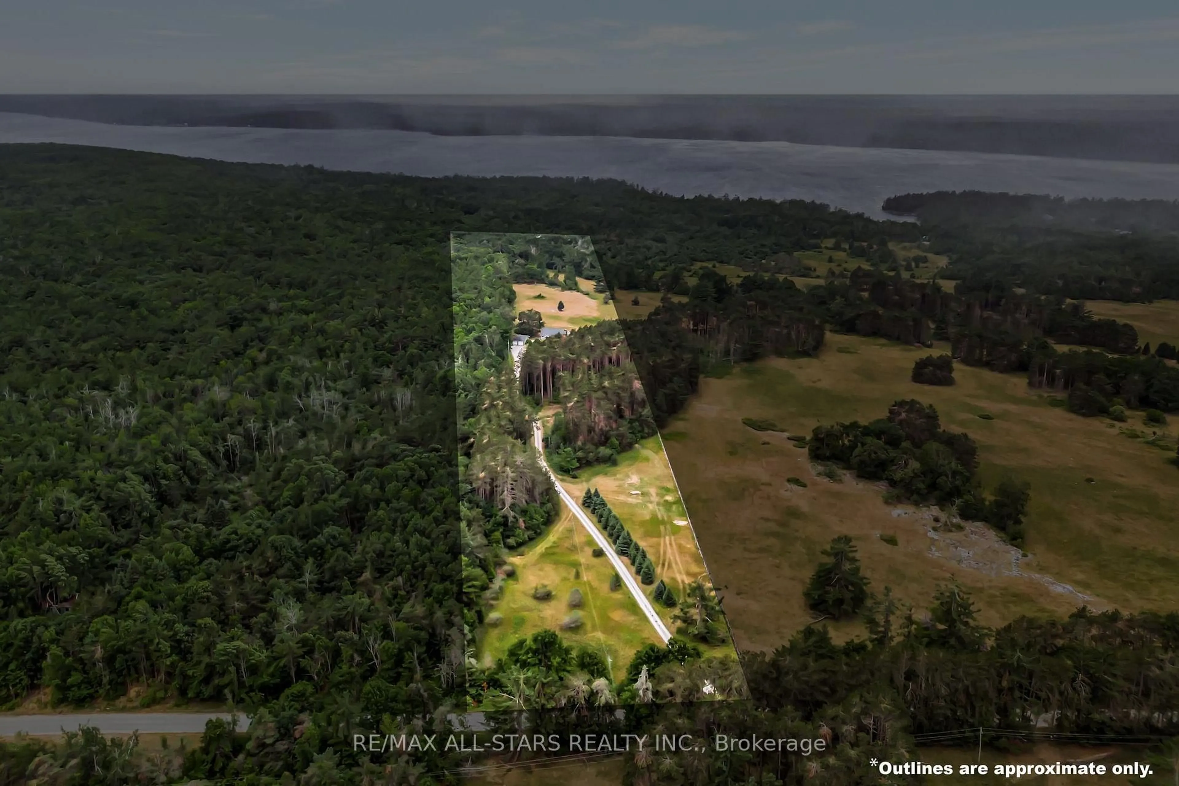 A pic from outside/outdoor area/front of a property/back of a property/a pic from drone, water/lake/river/ocean view for 485 Burnt River, Kawartha Lakes Ontario K0M 2L0