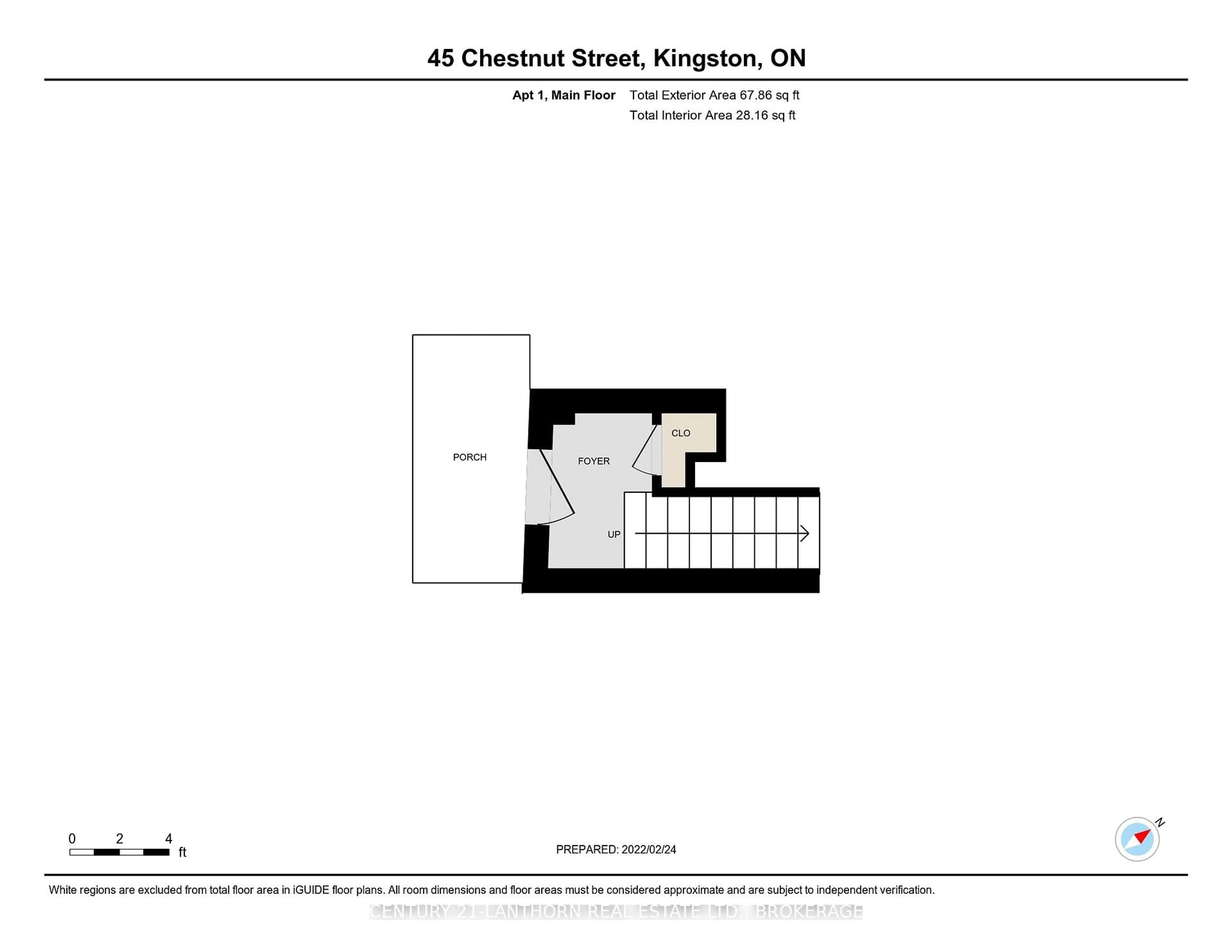 Floor plan for 45 Chestnut St, Kingston Ontario K7K 3X4