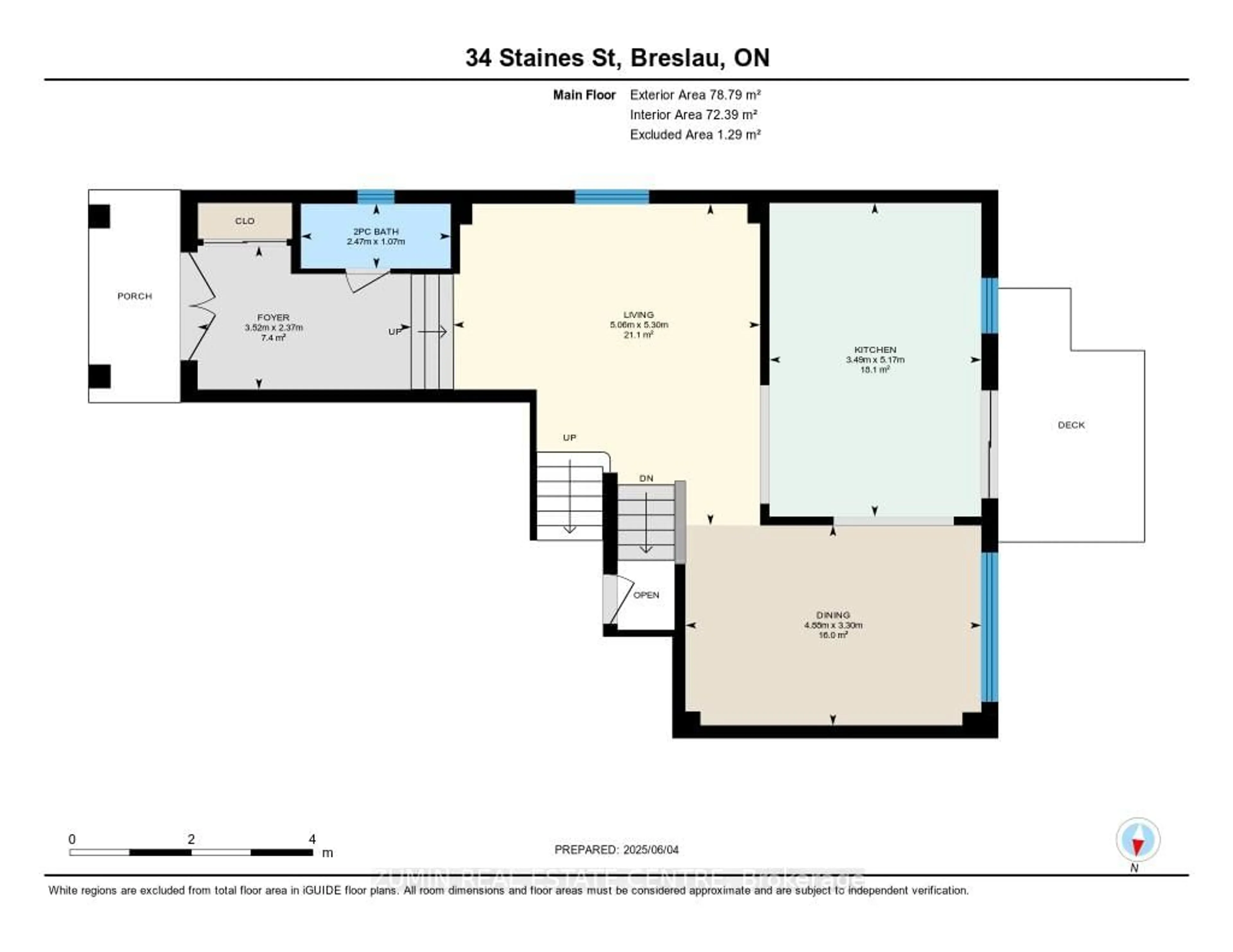 Floor plan for 34 Staines St, Woolwich Ontario N0B 1M0