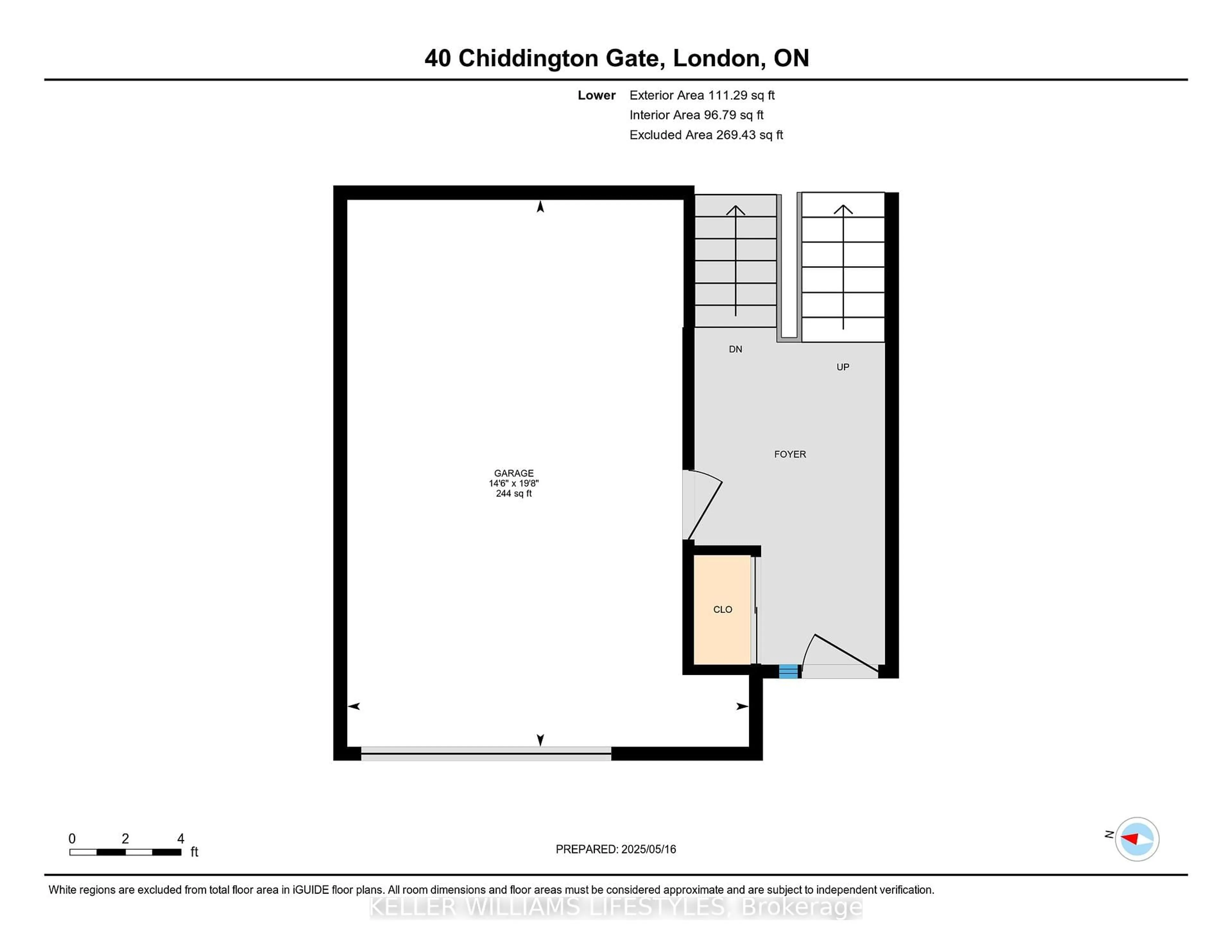 Floor plan for 40 Chiddington Gate, London South Ontario N6C 4Y3