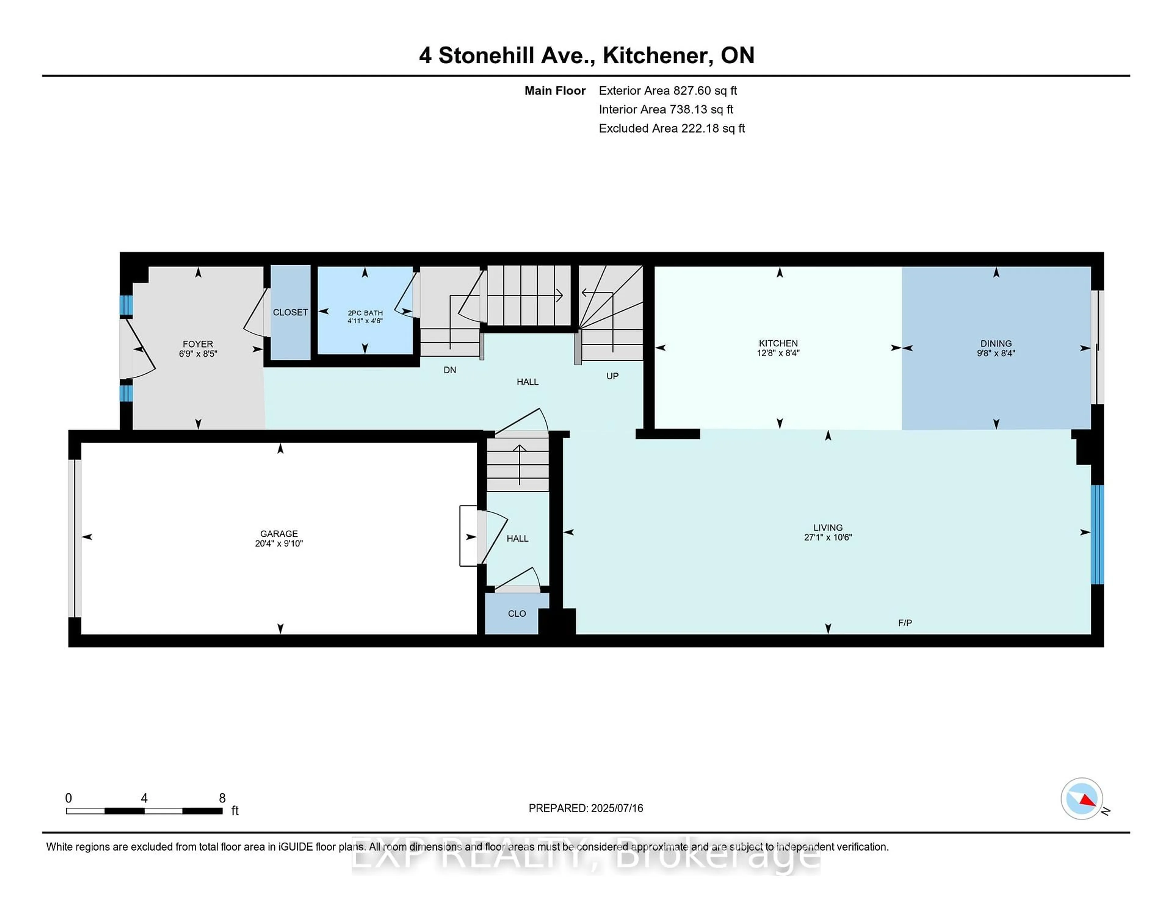 Floor plan for 4 Stonehill Ave, Kitchener Ontario N2R 0N8