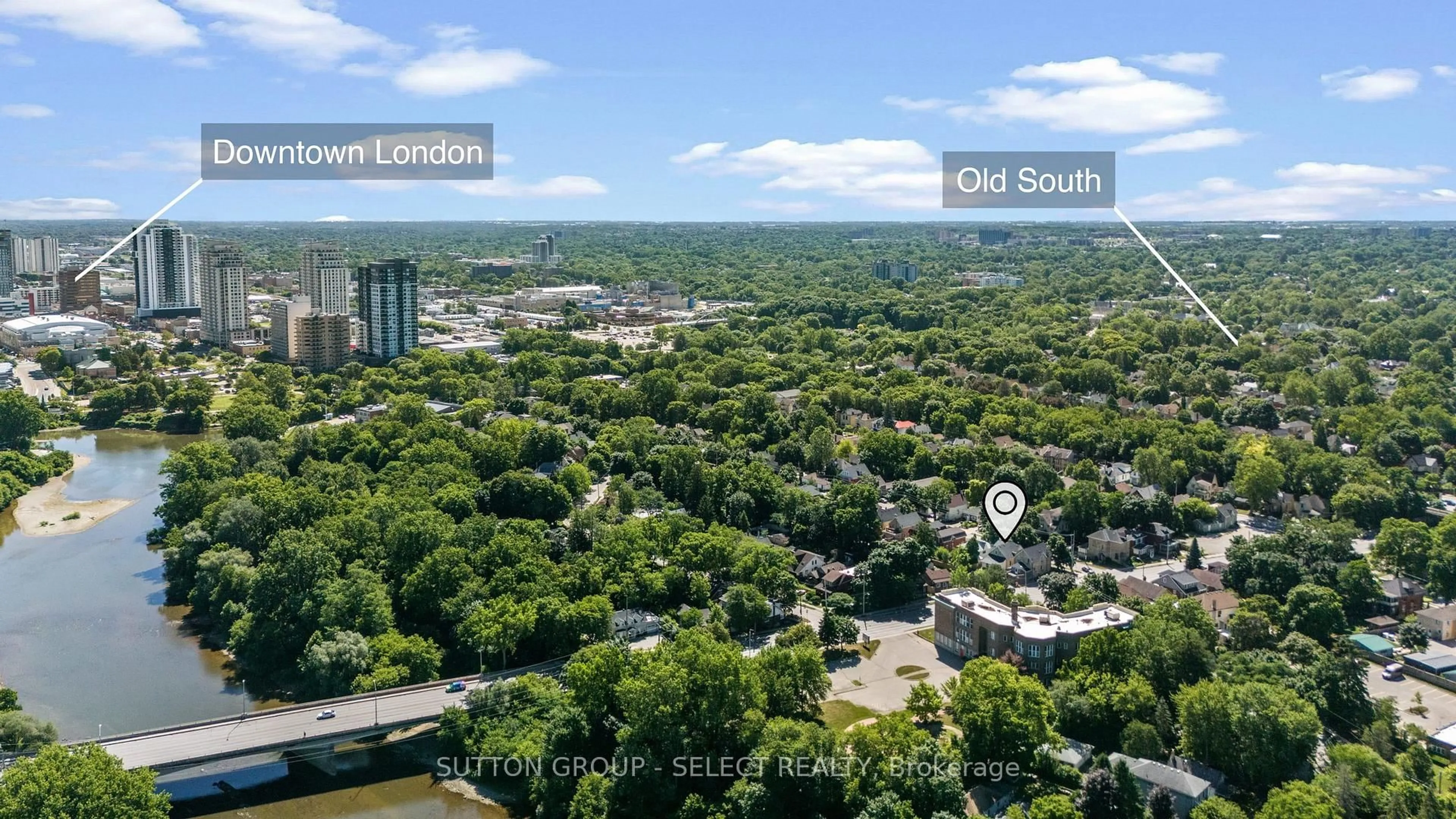 A pic from outside/outdoor area/front of a property/back of a property/a pic from drone, city buildings view from balcony for 89 BECHER St, London South Ontario N6C 1A6