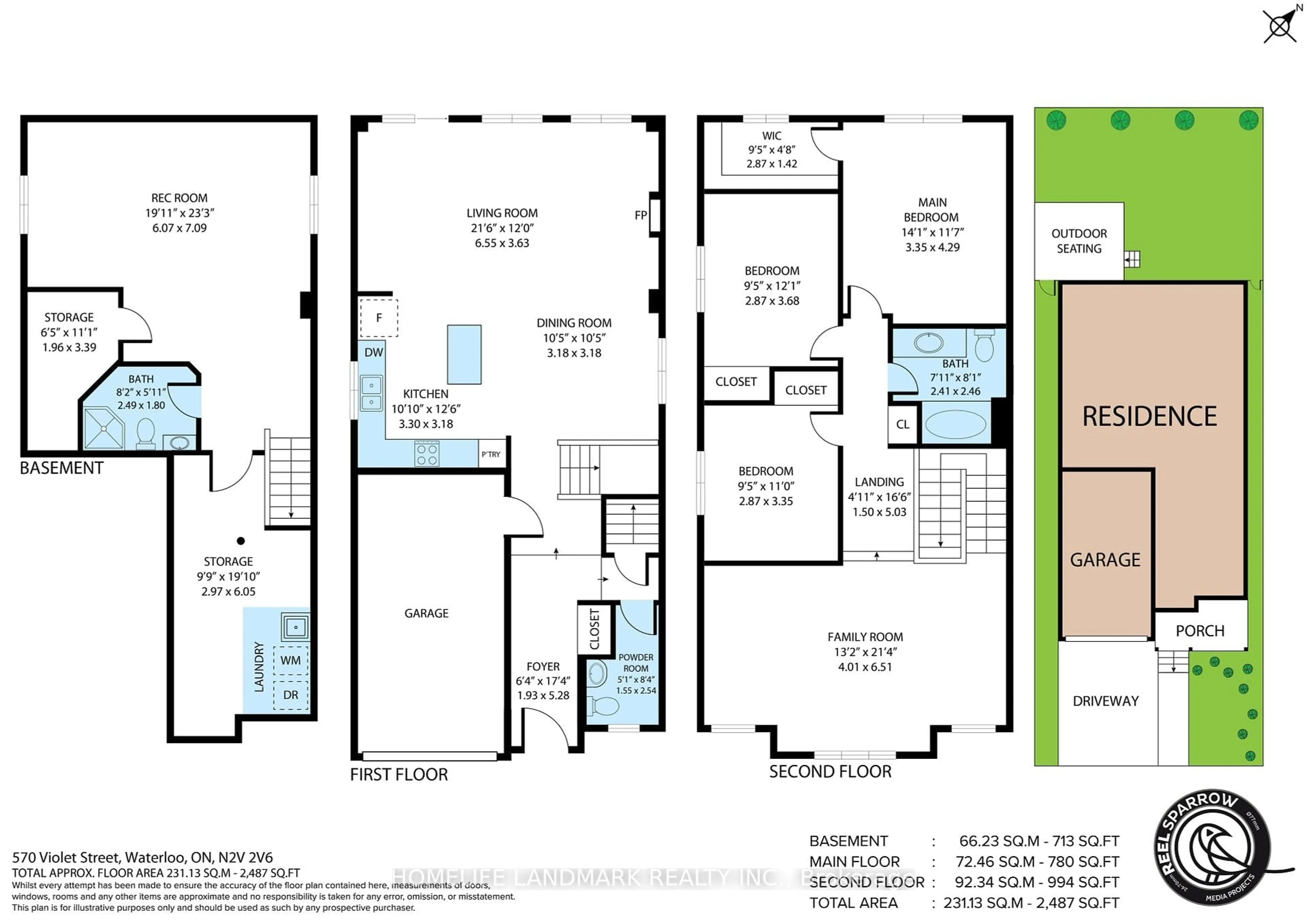 Floor plan for 570 Violet St, Waterloo Ontario N2V 2T8