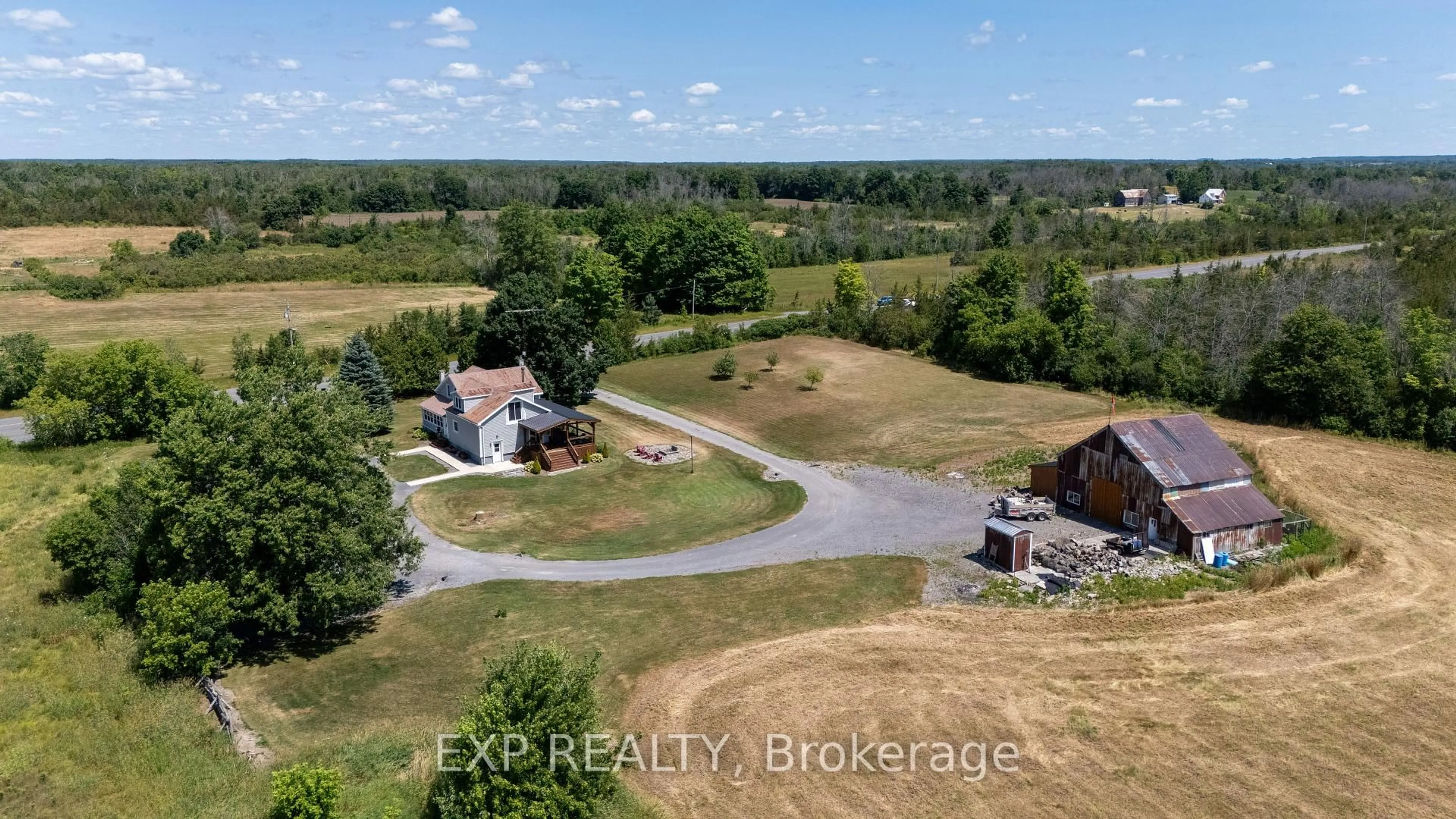 A pic from outside/outdoor area/front of a property/back of a property/a pic from drone, water/lake/river/ocean view for 1754 County Rd 12 Rd, Greater Napanee Ontario K0K 2W0