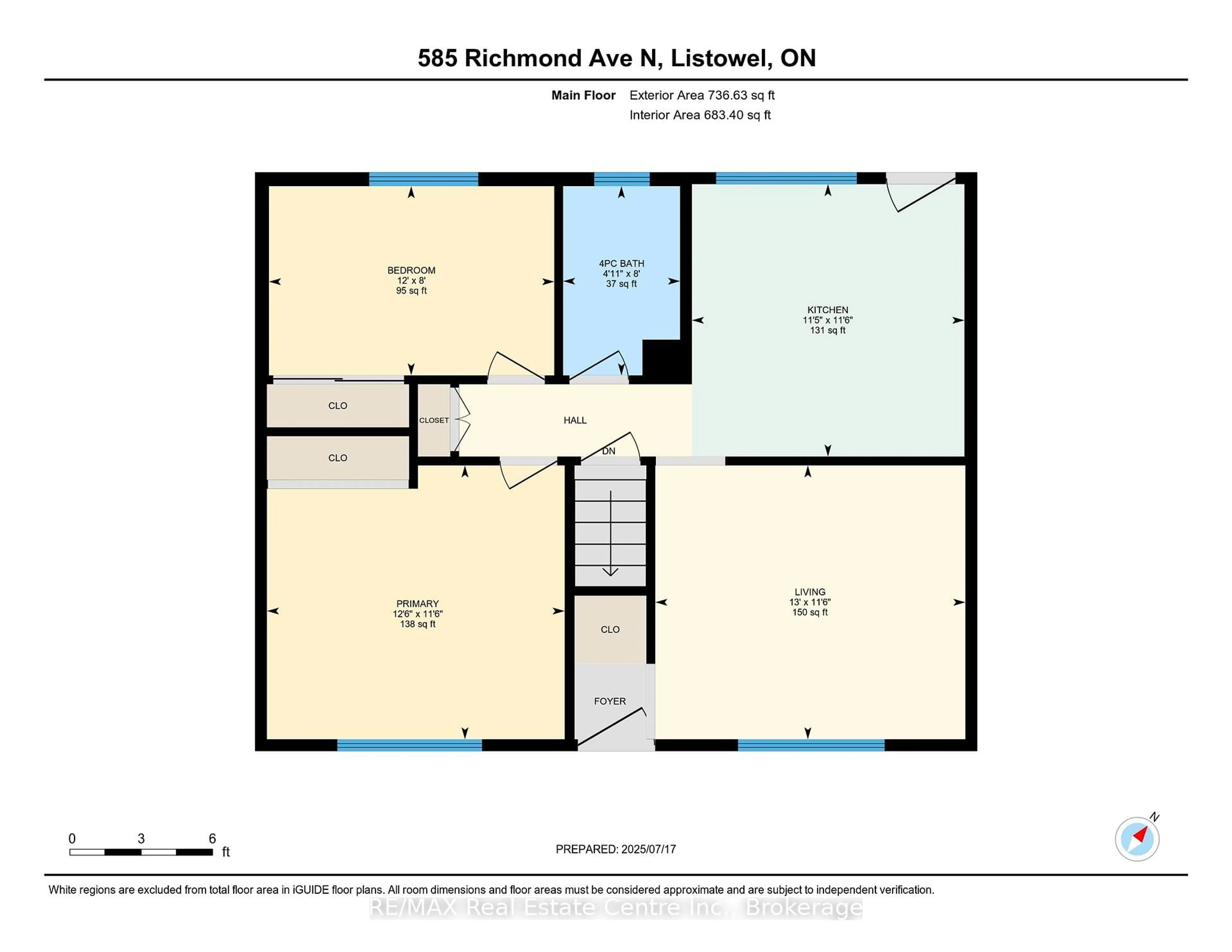 Floor plan for 585 Richmond Ave, North Perth Ontario N4W 2Z4