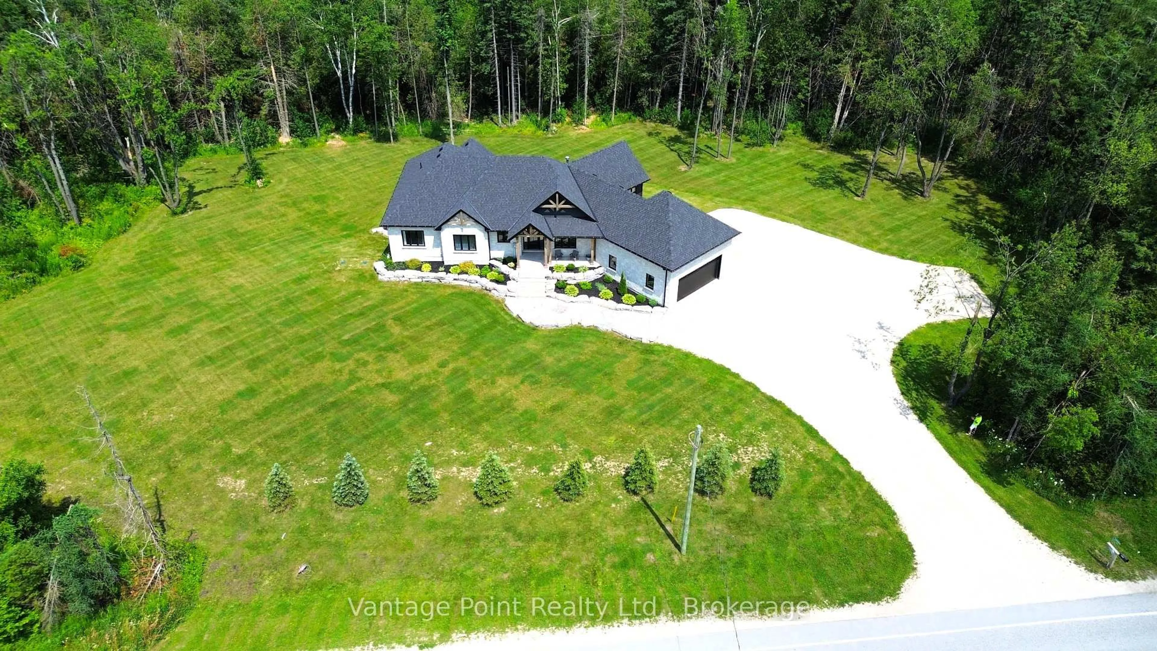 A pic from outside/outdoor area/front of a property/back of a property/a pic from drone, building for 249311 Grey Road 9 Rd, Grey Highlands Ontario N0C 1B0