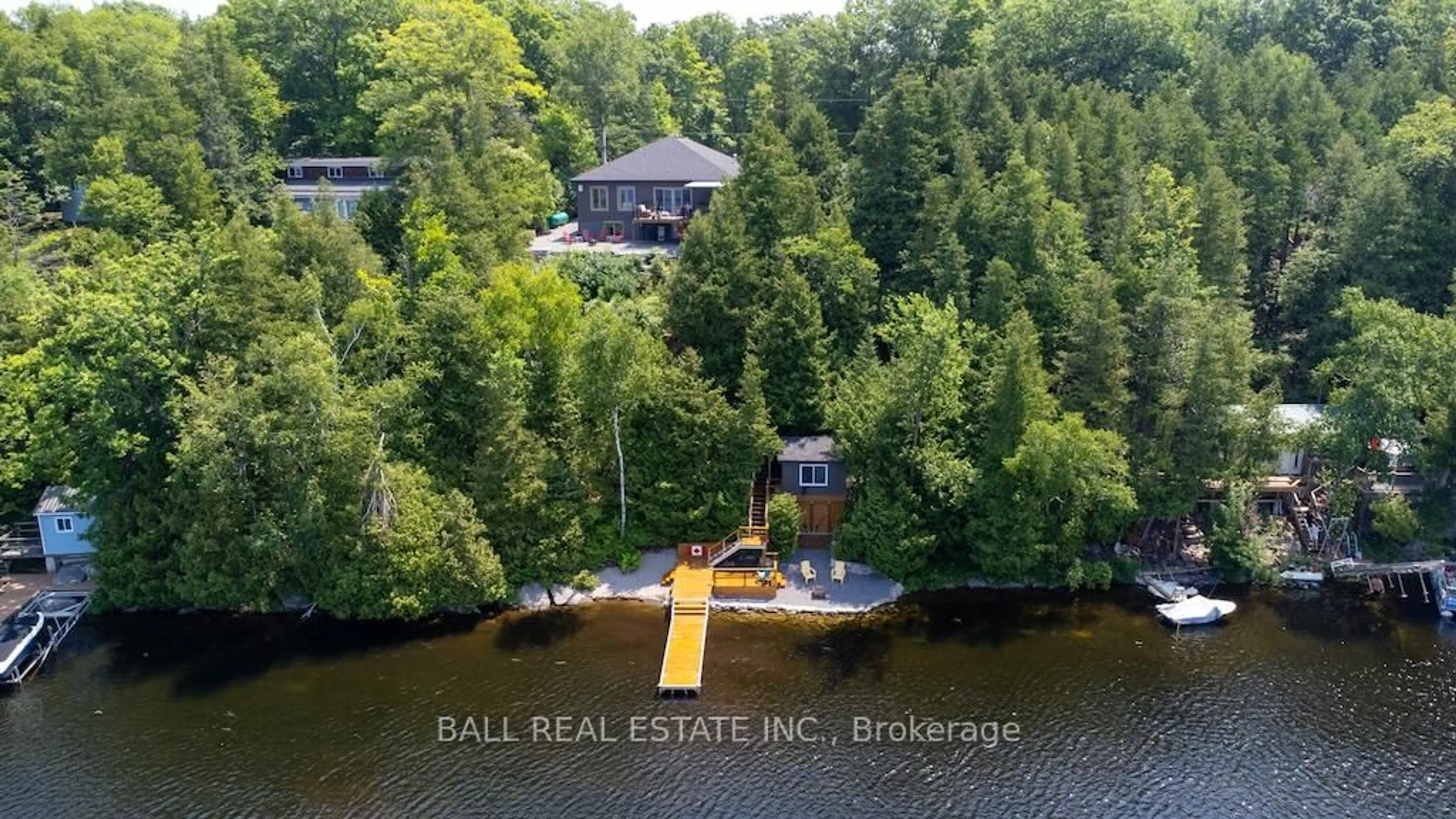 A pic from outside/outdoor area/front of a property/back of a property/a pic from drone, water/lake/river/ocean view for 93 High Shore Rd, Limoges Ontario K0K 2M0