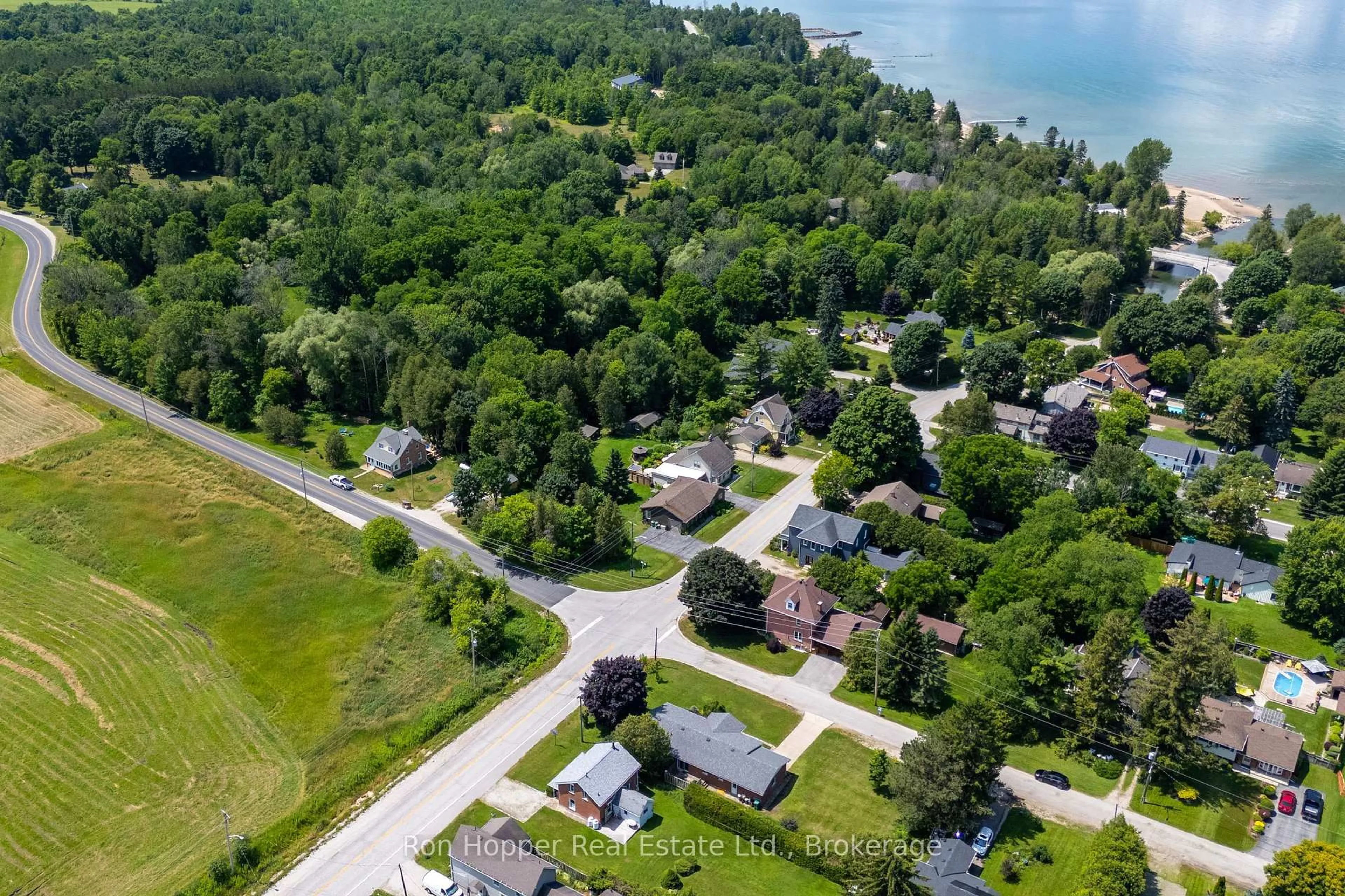 A pic from outside/outdoor area/front of a property/back of a property/a pic from drone, water/lake/river/ocean view for 103 Queen St, Meaford Ontario N0H 1B0