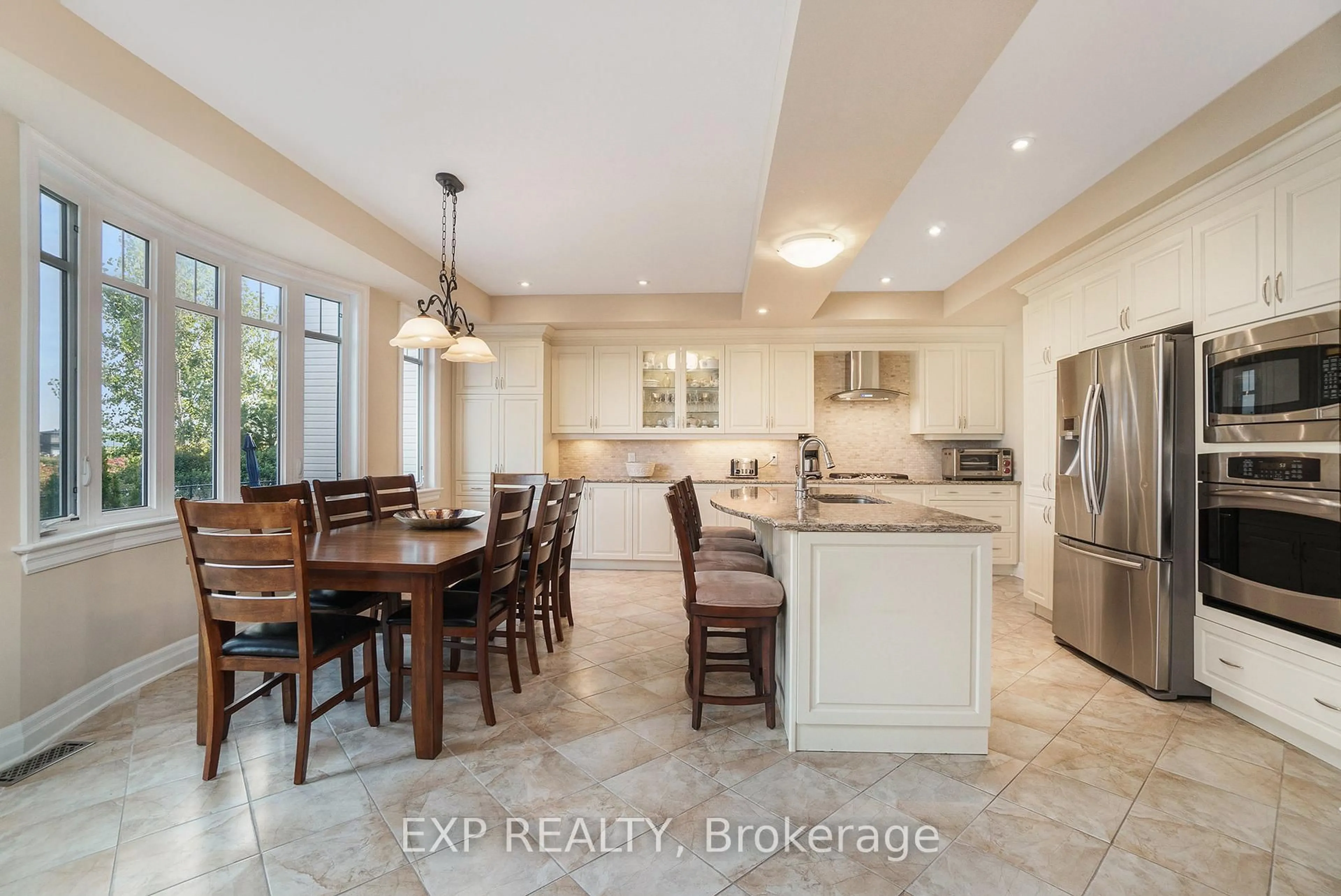 Open concept kitchen, ceramic/tile floor for 418 Cavesson St, Ottawa Ontario K2V 0A8