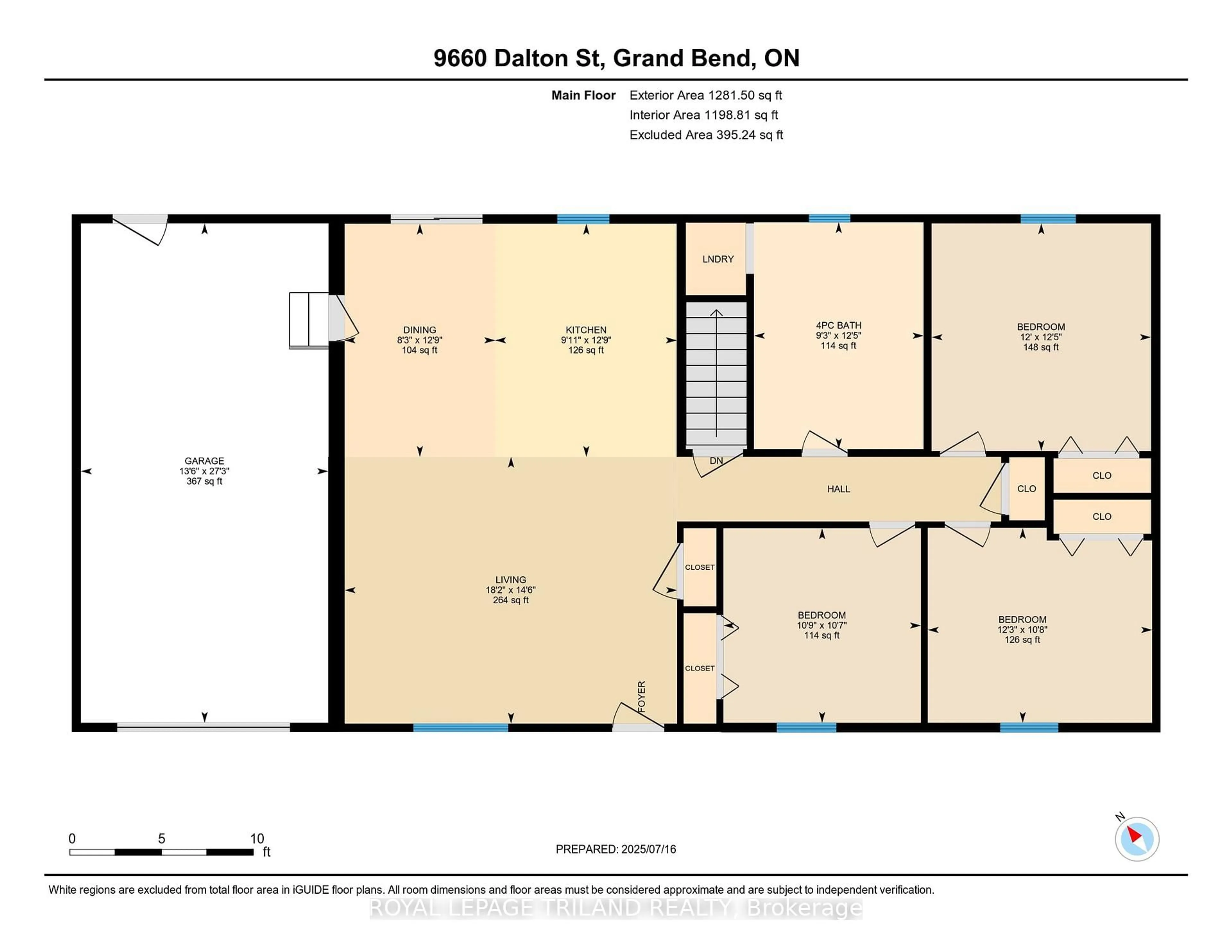Floor plan for 9660 Dalton St, Lambton Shores Ontario N0M 1T0