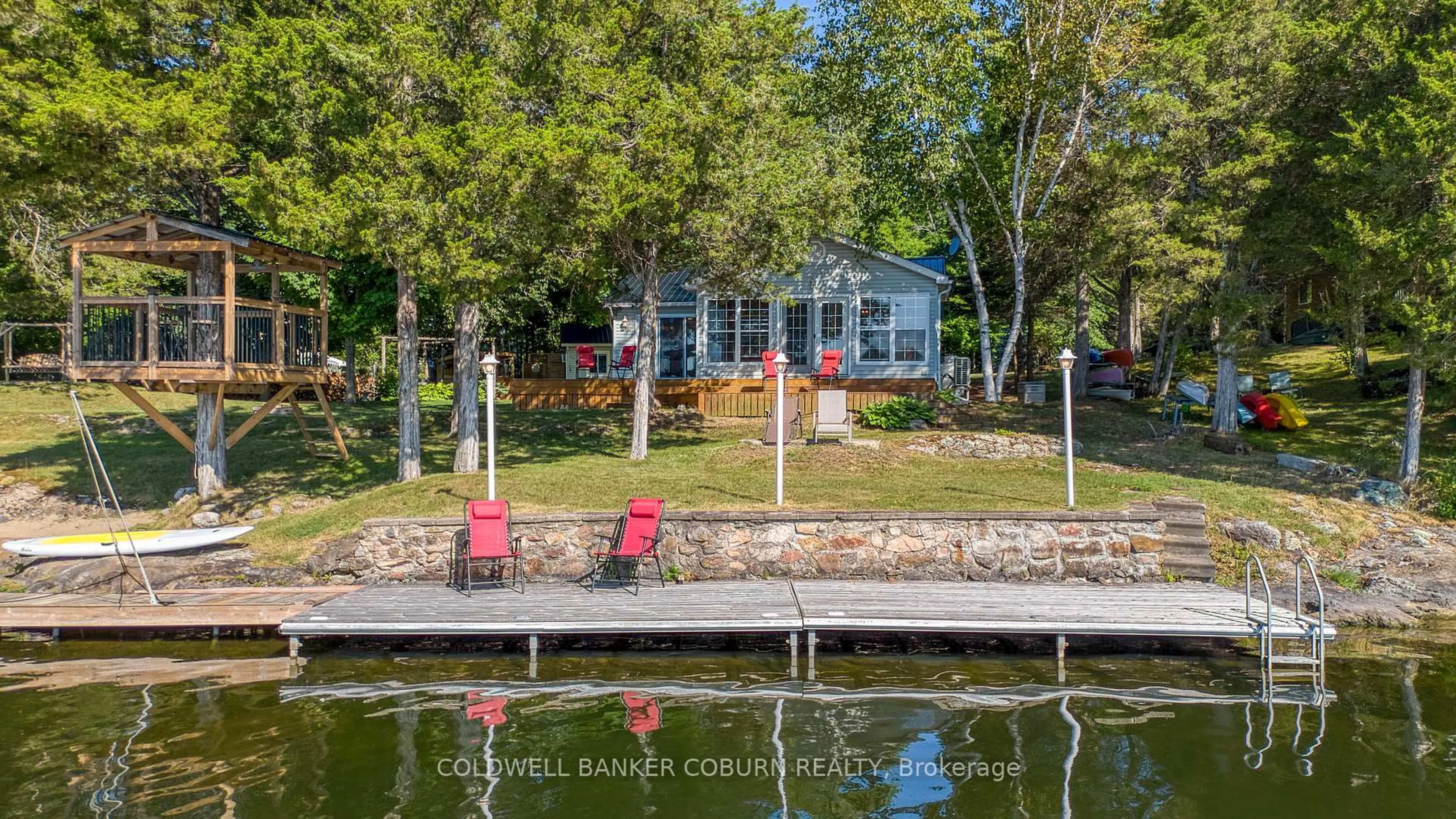 A pic from outside/outdoor area/front of a property/back of a property/a pic from drone, water/lake/river/ocean view for 1328 LB13 Rd, Rideau Lakes Ontario K0E 1N0