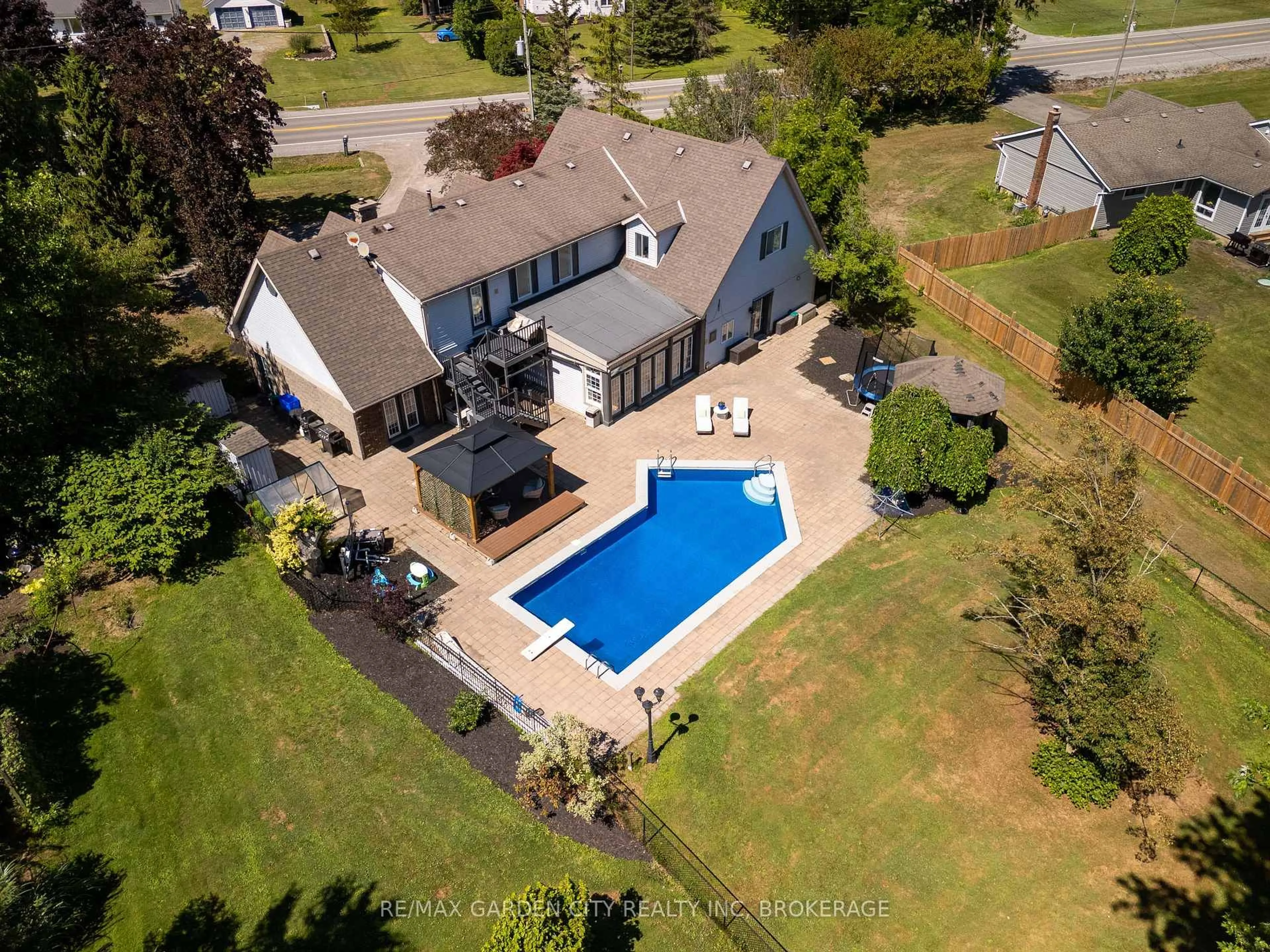 A pic from outside/outdoor area/front of a property/back of a property/a pic from drone, water/lake/river/ocean view for 42573 3 Highway, Wainfleet Ontario L0S 1V0