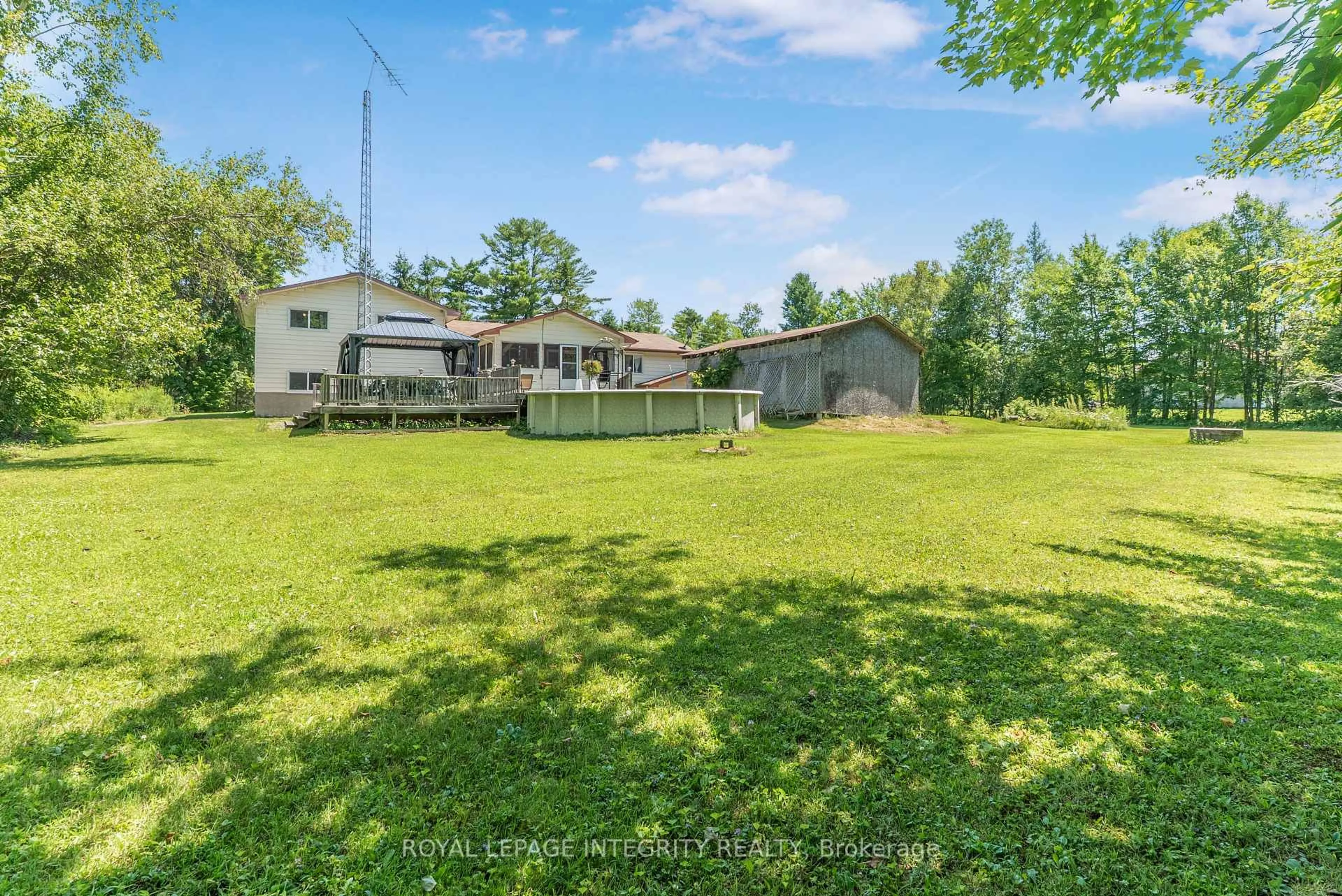 A pic from outside/outdoor area/front of a property/back of a property/a pic from drone, water/lake/river/ocean view for 271 County Rd 19 Rd, Alfred and Plantagenet Ontario K0A 3K0