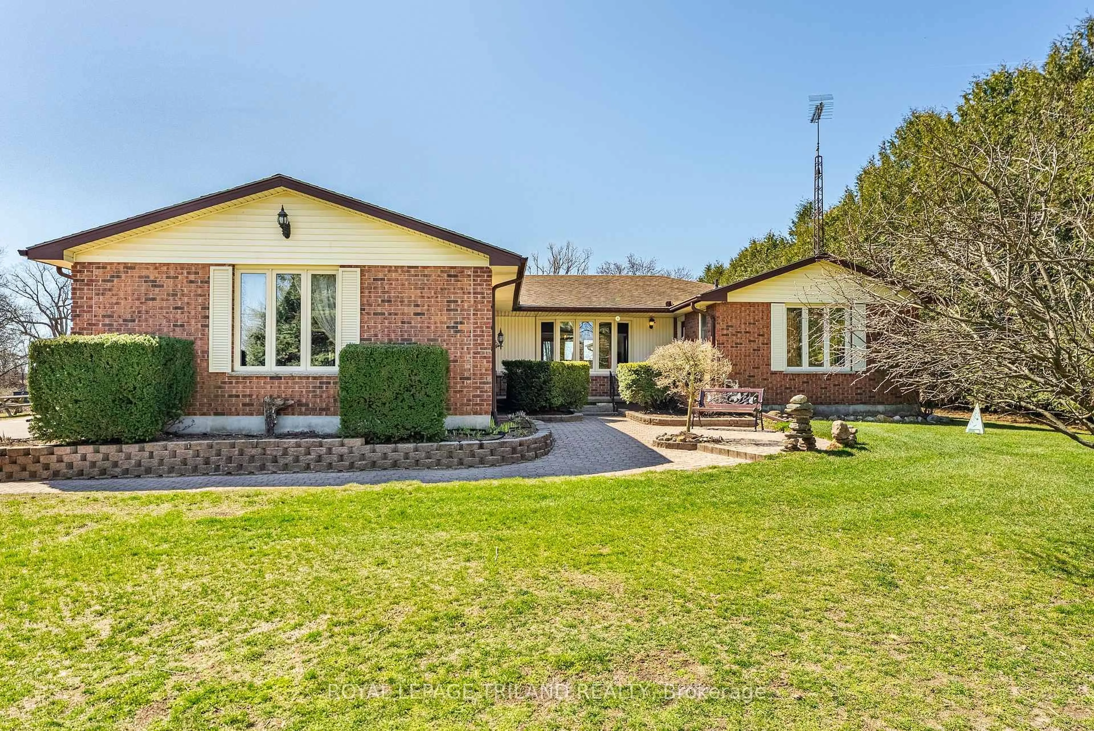 Home with brick exterior material, street for 43845 Sparta Line, Central Elgin Ontario N5P 3S8