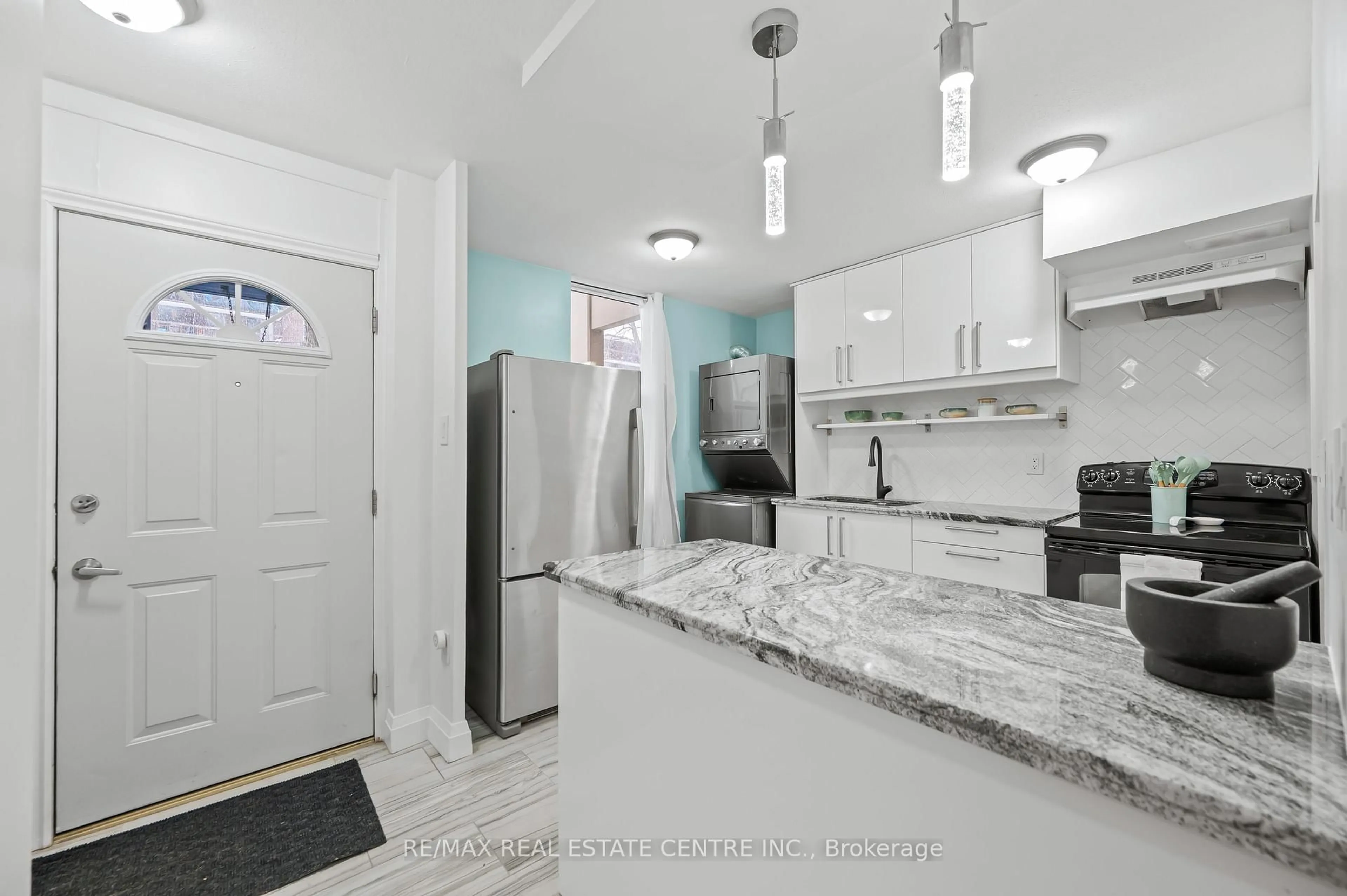 Standard kitchen, ceramic/tile floor for 350 Quigley Rd #141, Hamilton Ontario L8K 5N2