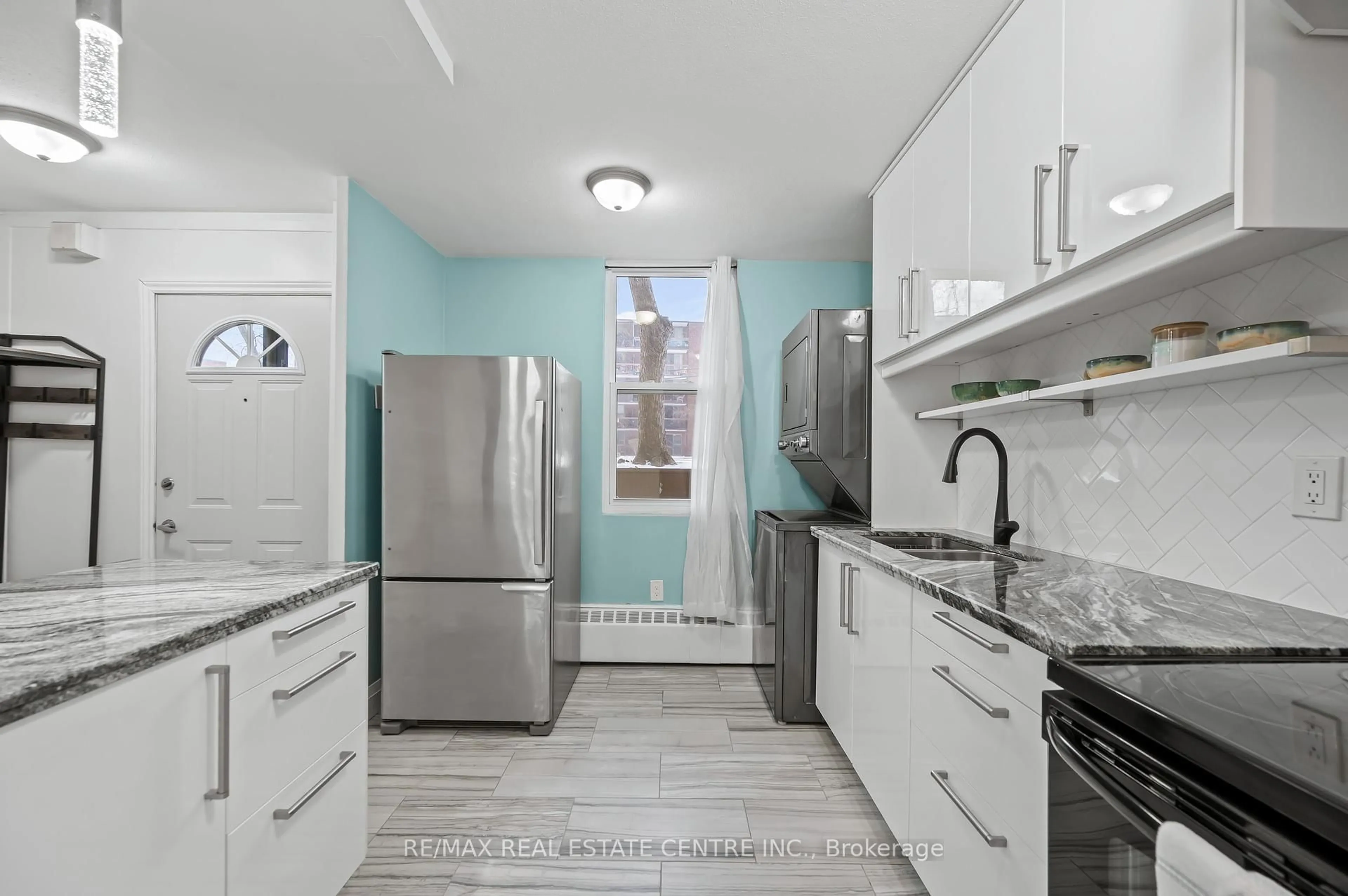 Standard kitchen, ceramic/tile floor for 350 Quigley Rd #141, Hamilton Ontario L8K 5N2