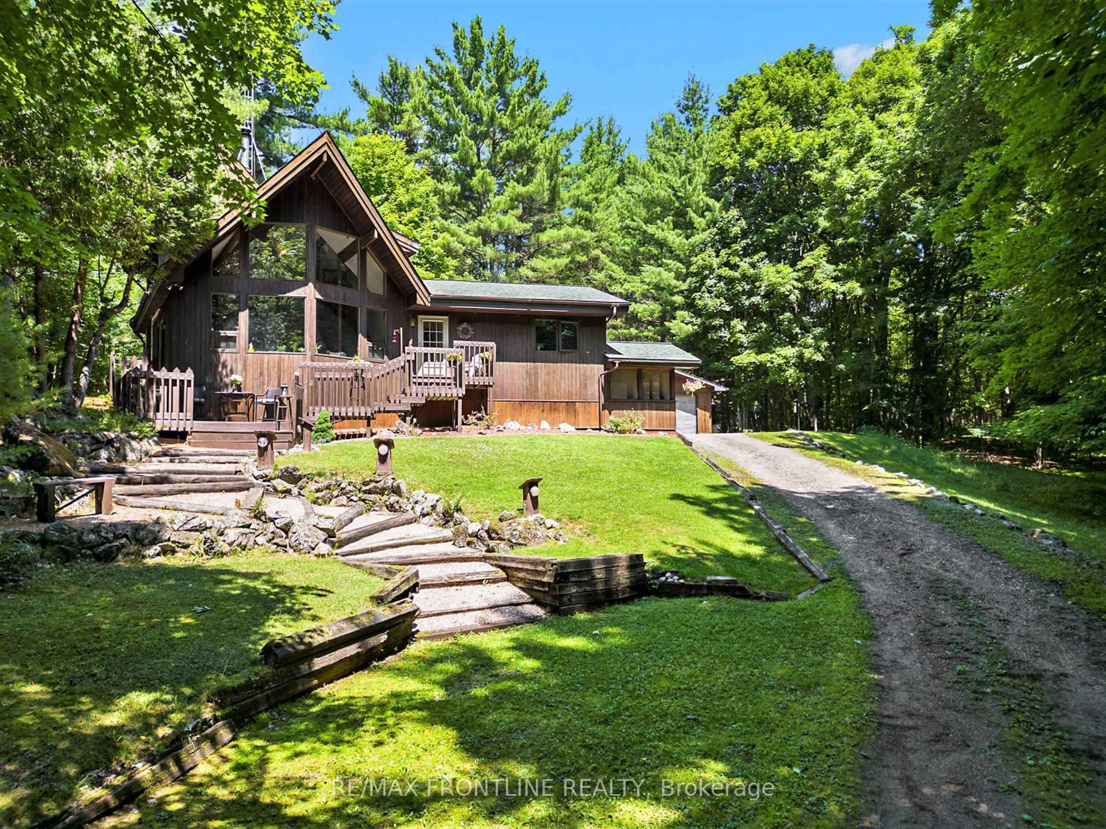 A pic from outside/outdoor area/front of a property/back of a property/a pic from drone, water/lake/river/ocean view for 327 Lakewood Rd, Perth Ontario K7H 0C7