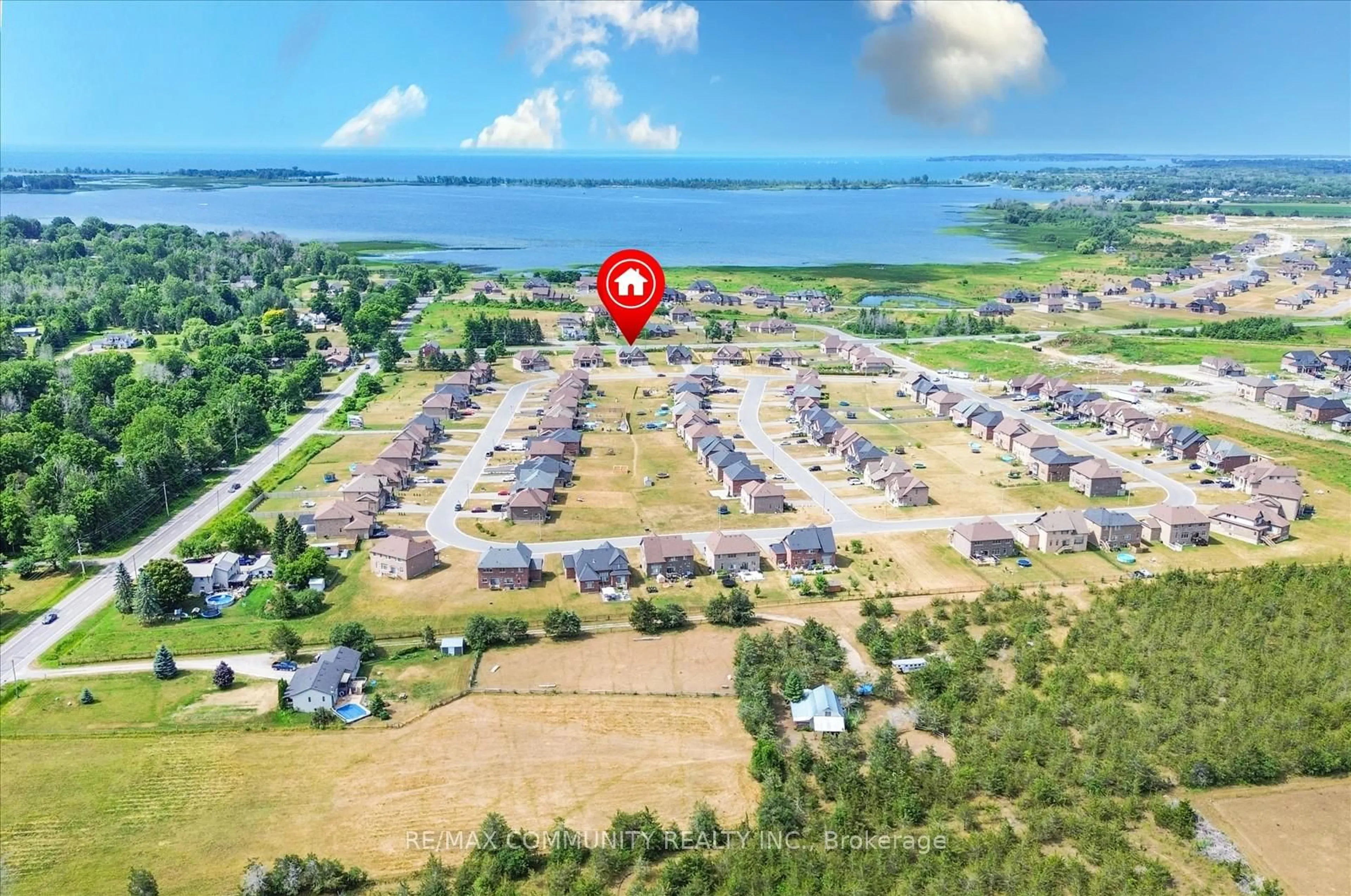 A pic from outside/outdoor area/front of a property/back of a property/a pic from drone, water/lake/river/ocean view for 85 Summer Breeze Dr, Quinte West Ontario K0K 1L0