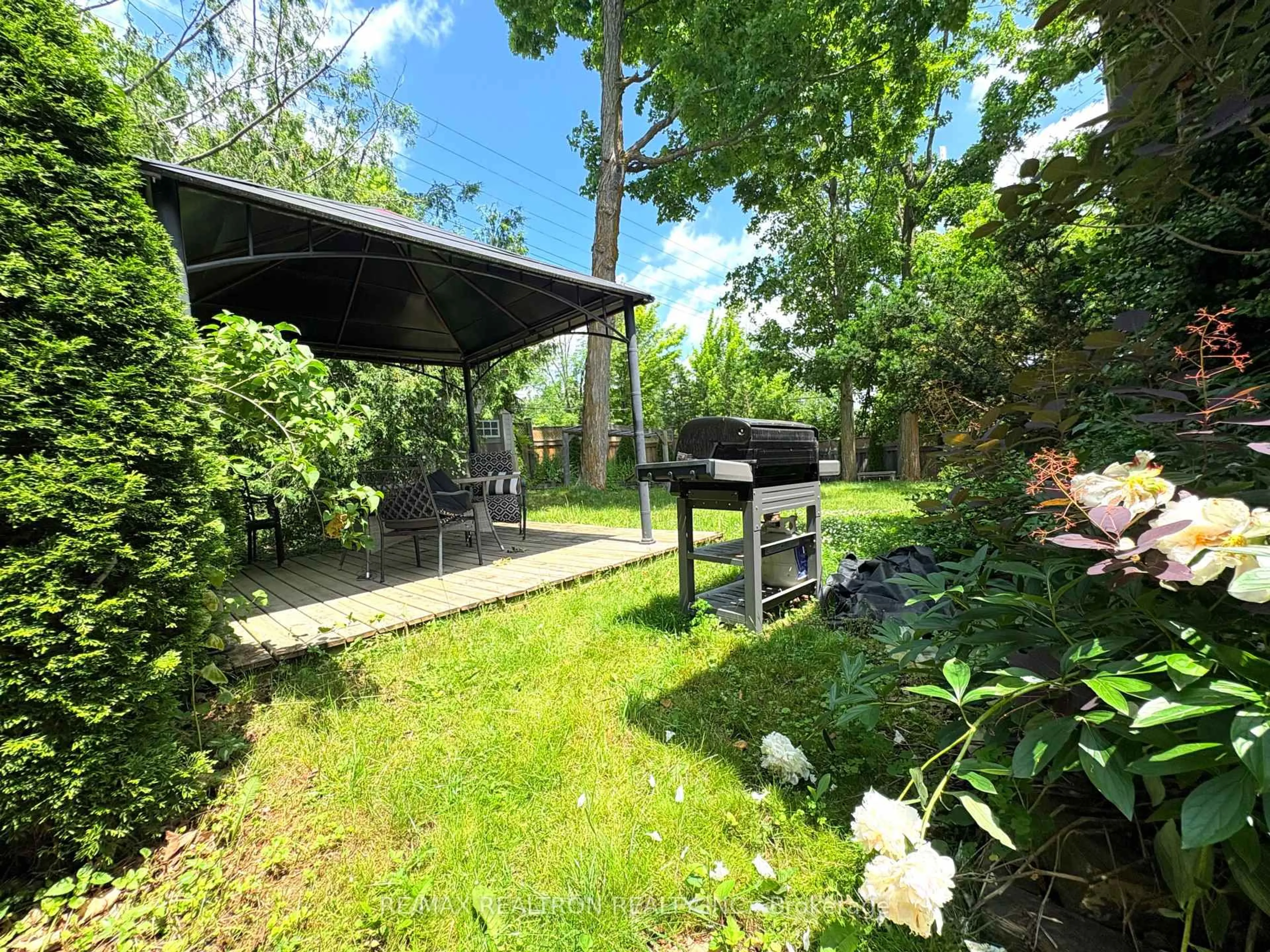 Patio, forest/trees view for 323 Lindan Ave, Selwyn Ontario K9L 1K9