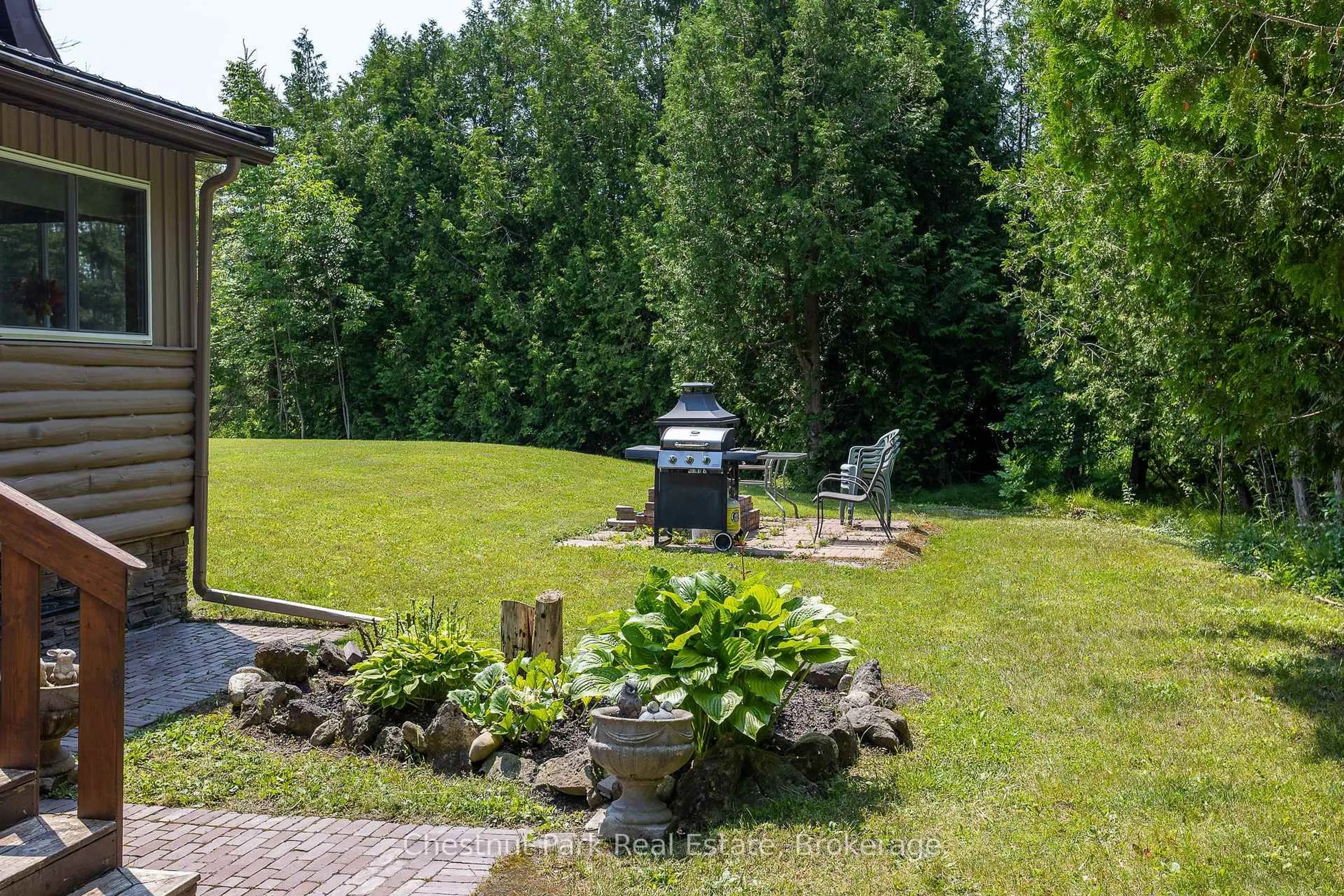 Patio, forest/trees view for 8 Little Cove Rd, Northern Bruce Peninsula Ontario N0H 2R0