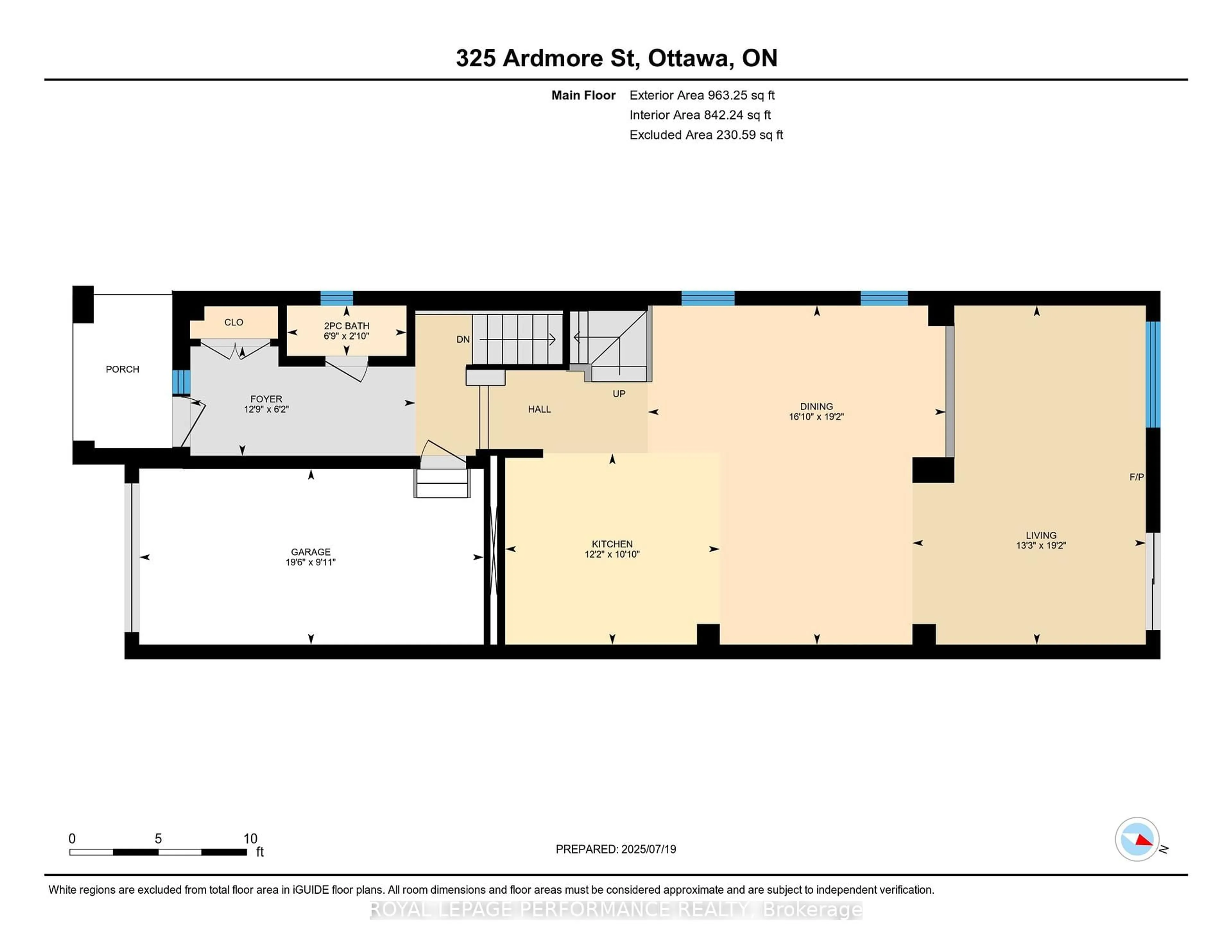 Floor plan for 325 Ardmore St, Ottawa Ontario K4M 0E2