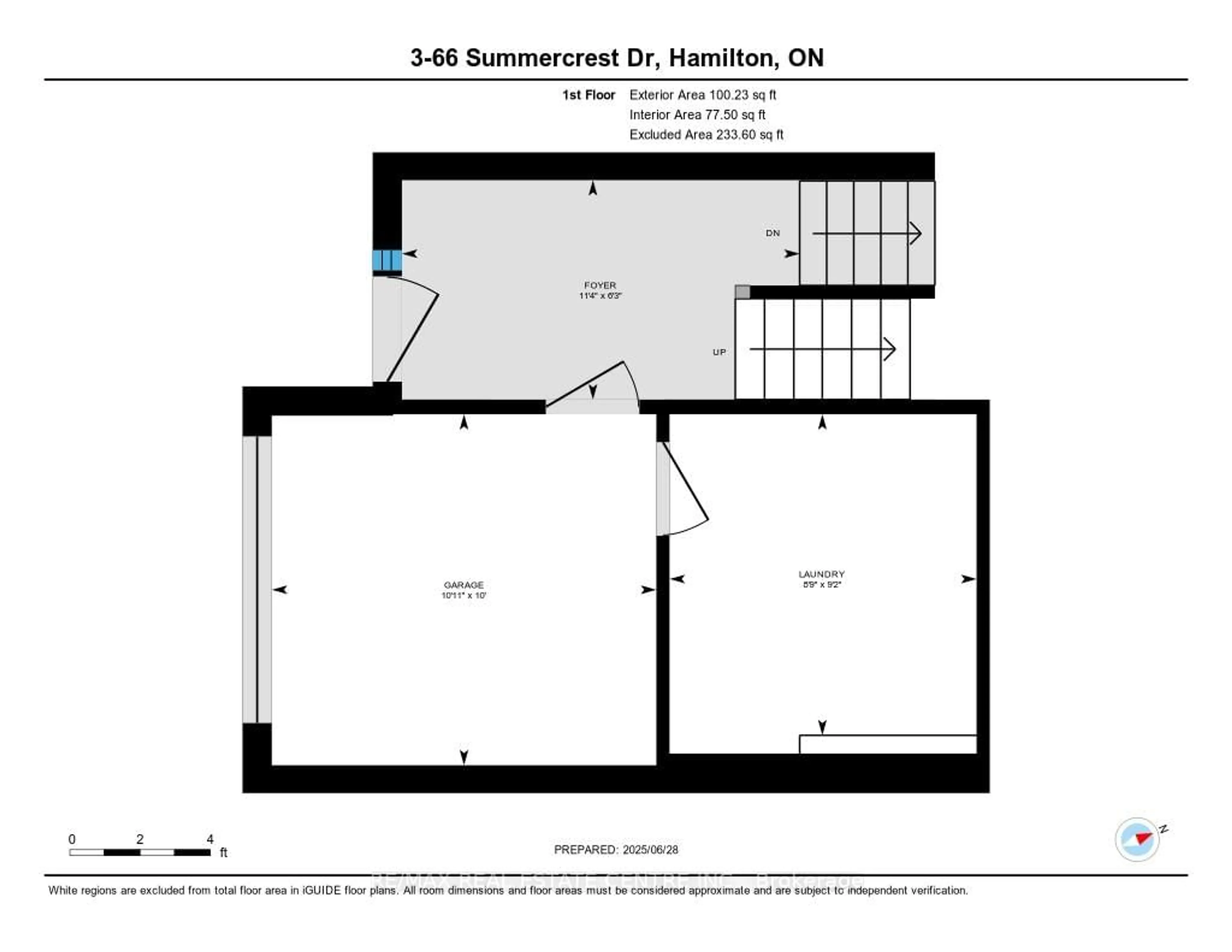 Floor plan for 66 Summercrest Dr #3, Hamilton Ontario L8K 6M6