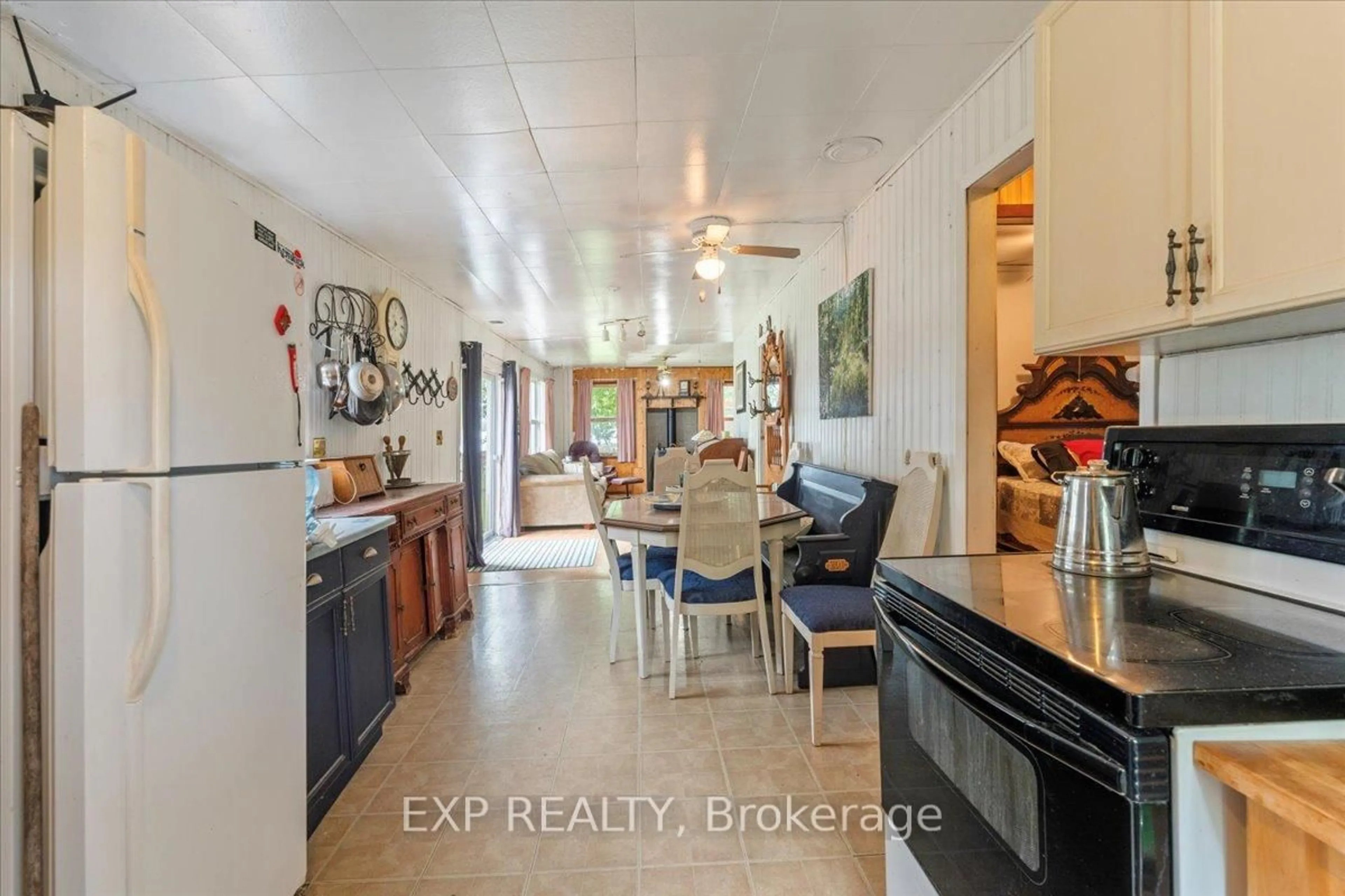 Open concept kitchen, ceramic/tile floor for 55 Prior Lane, Hastings Ontario K0K 2C0