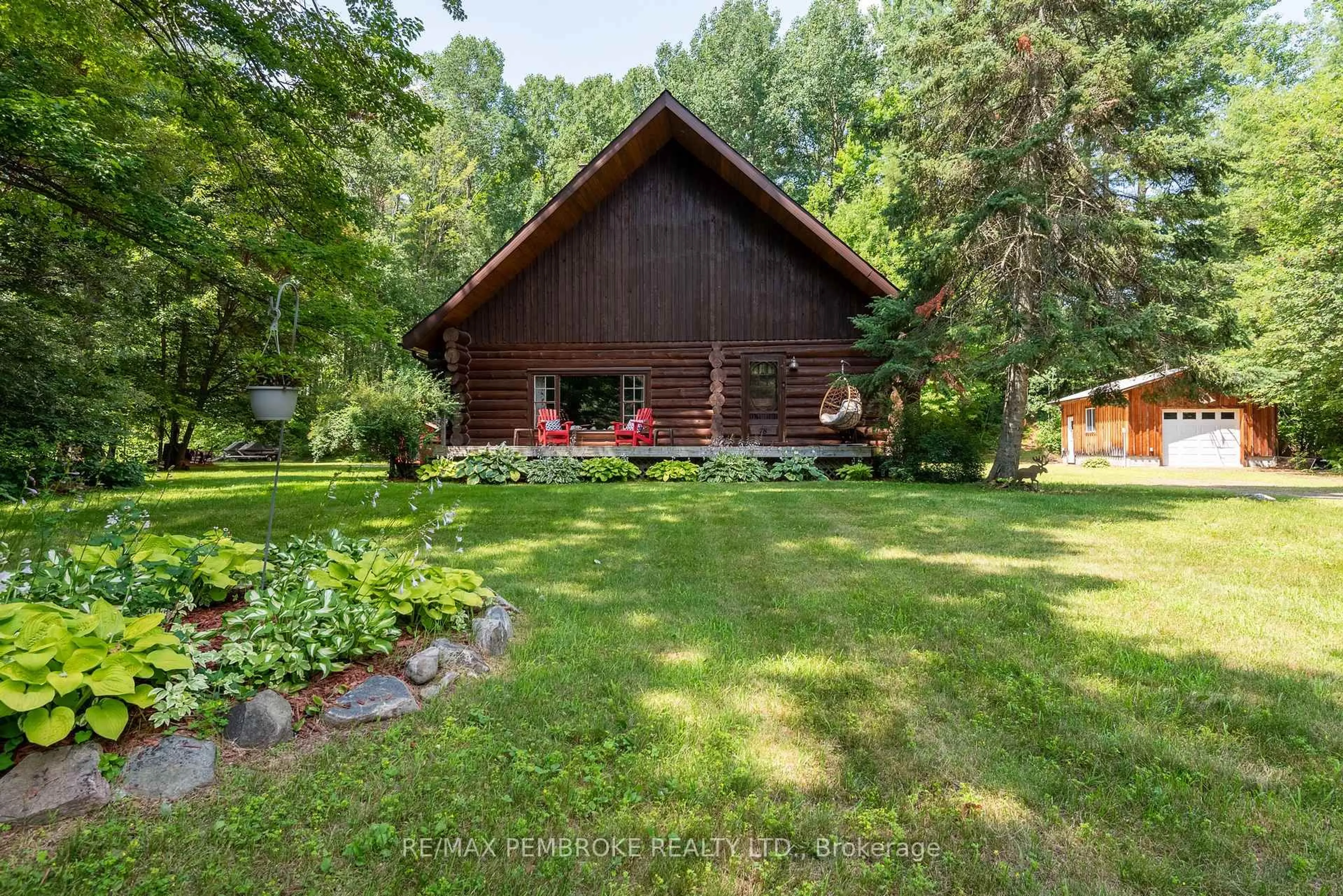 A pic from outside/outdoor area/front of a property/back of a property/a pic from drone, forest/trees view for 78 Achray Rd, Laurentian Valley Ontario K8A 7G4