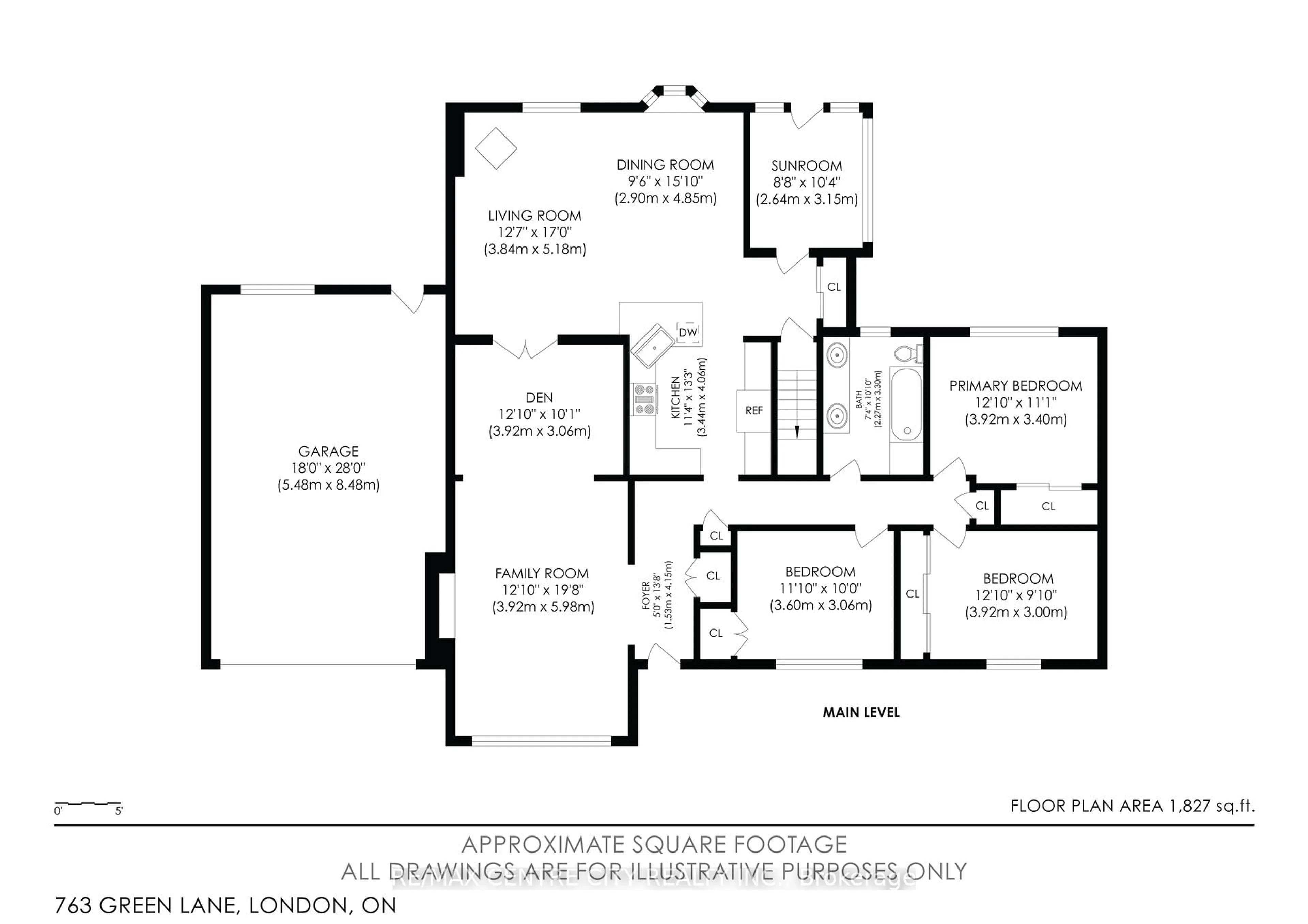 Floor plan for 763 Green Lane, London North Ontario N6H 2T9