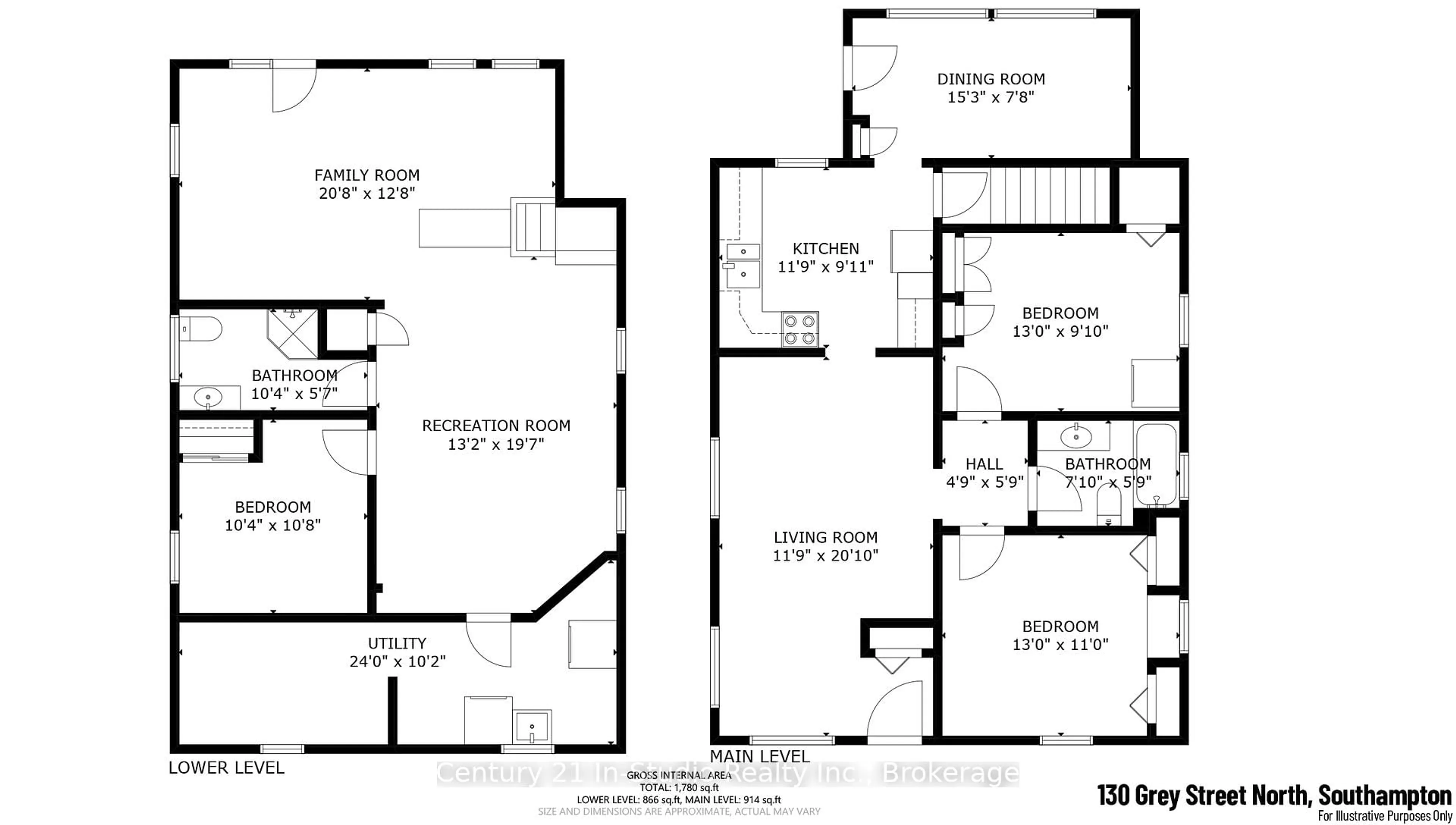 Floor plan for 130 Grey St, Saugeen Shores Ontario N0H 2L0