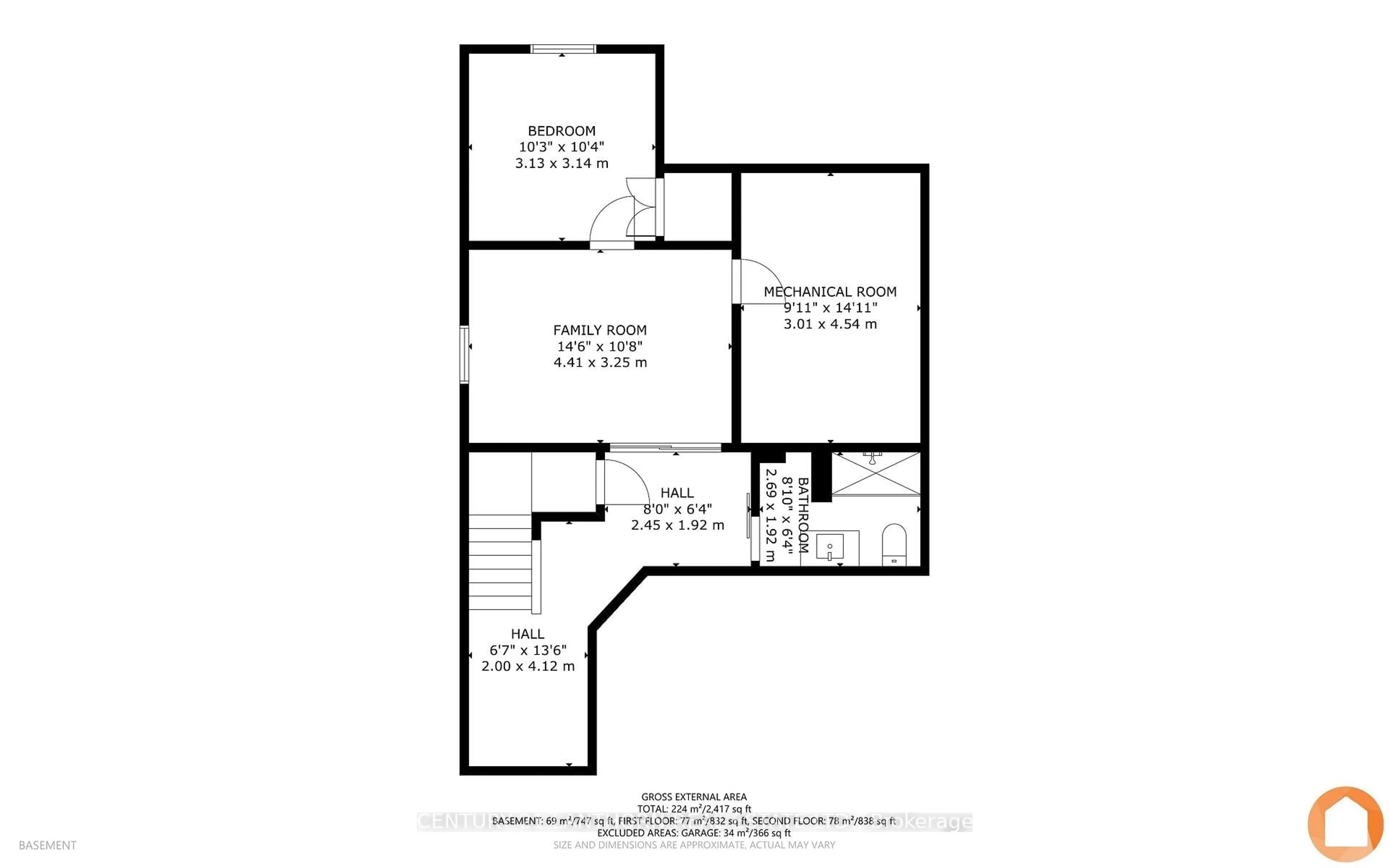 Floor plan for 23 Glenwood St, Hastings Ontario K0K 2C0